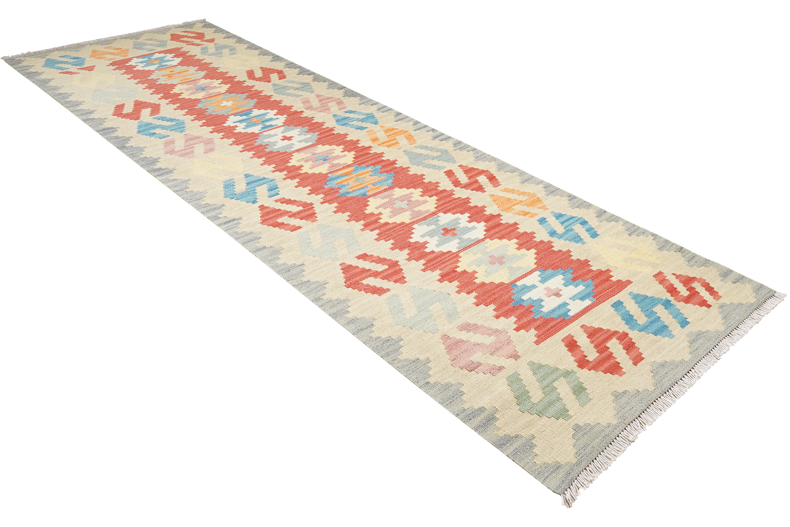 Kelim Gashgai Carpet Wool Red