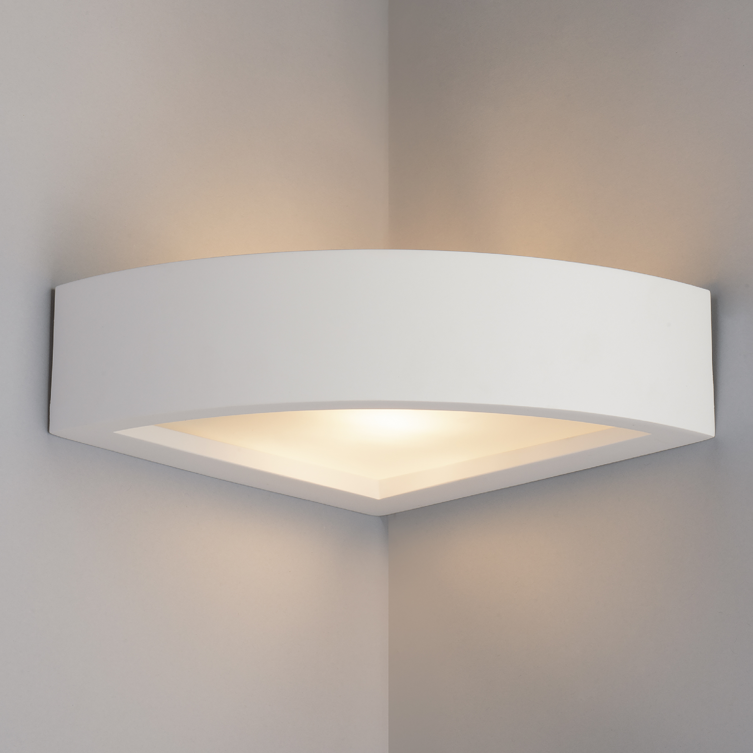 Wandleuchte Mykonos Satiniertes Glas Gips