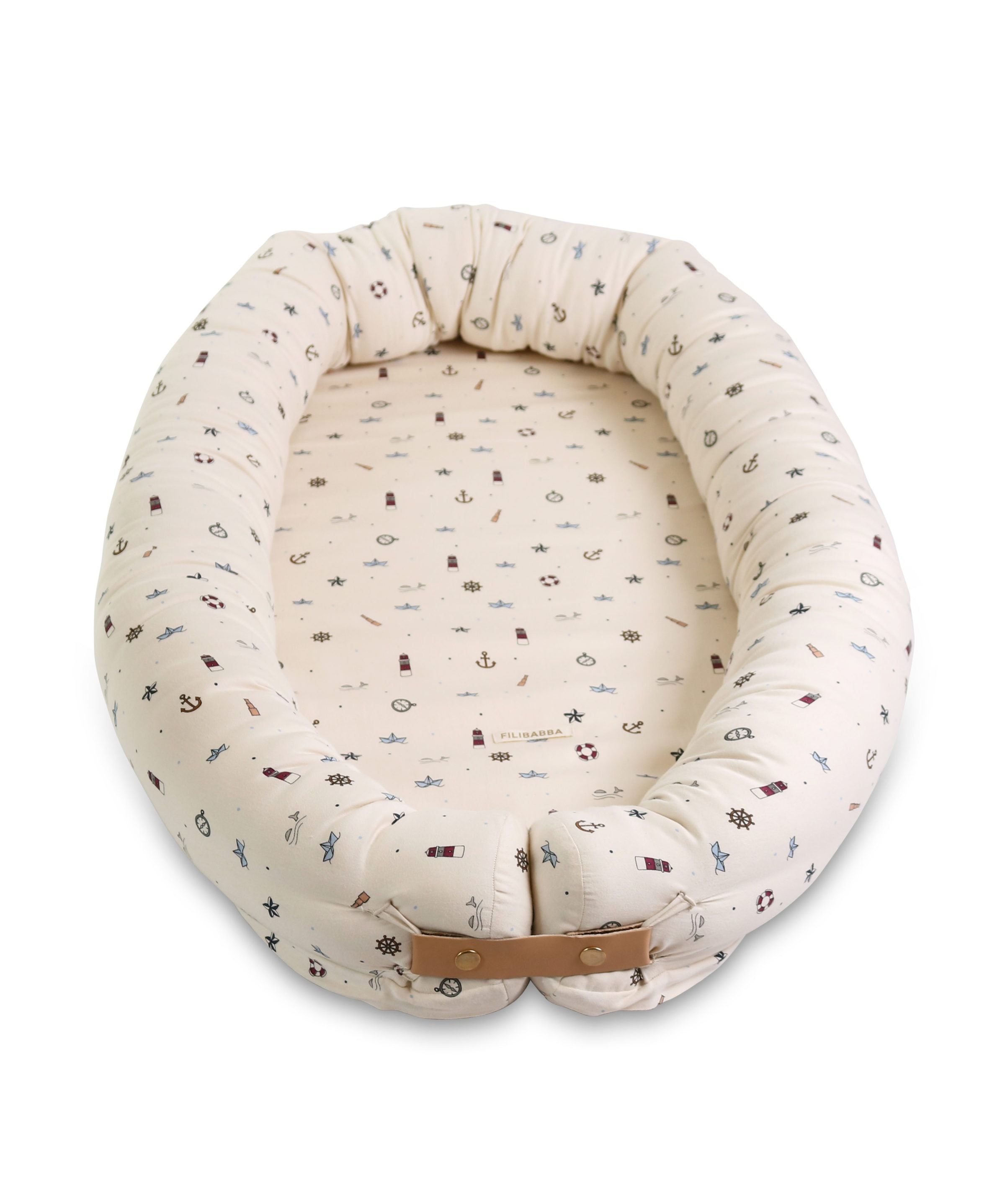 Little Sailor Babynest Bio-Baumwolle Beige