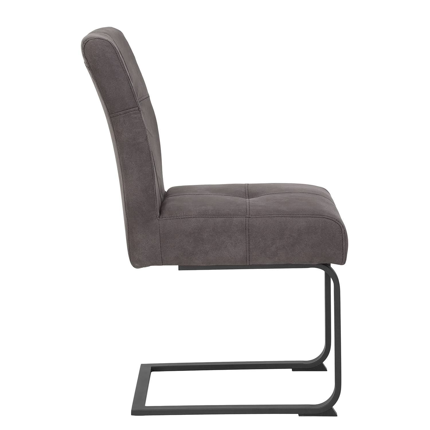 Dining chair Onlay set of 2 microfiber steel anthracite