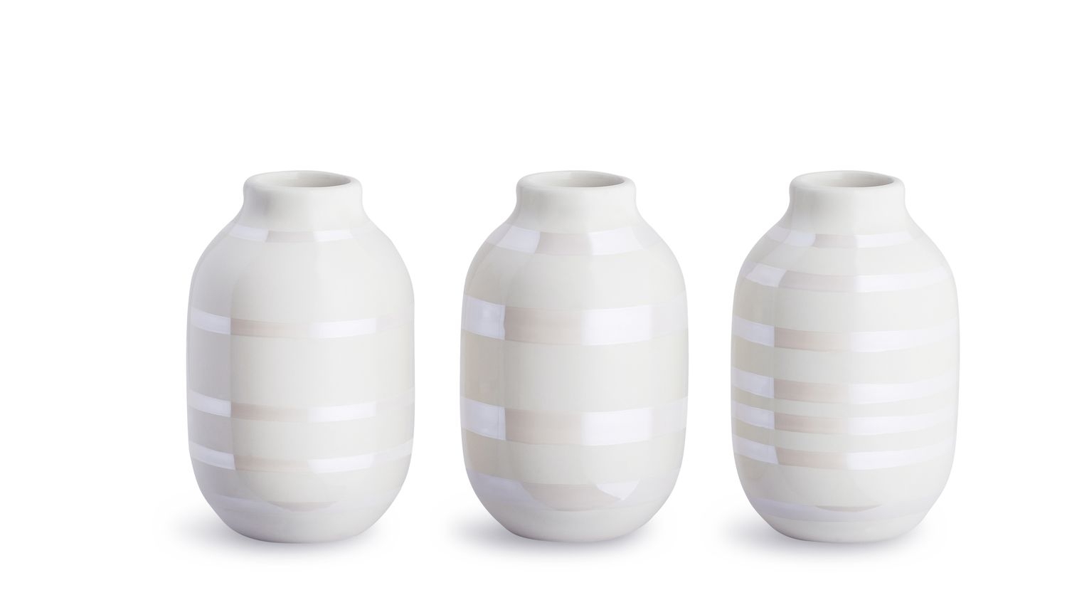 Omaggio Vase-Miniatur 3Er Set Weiß