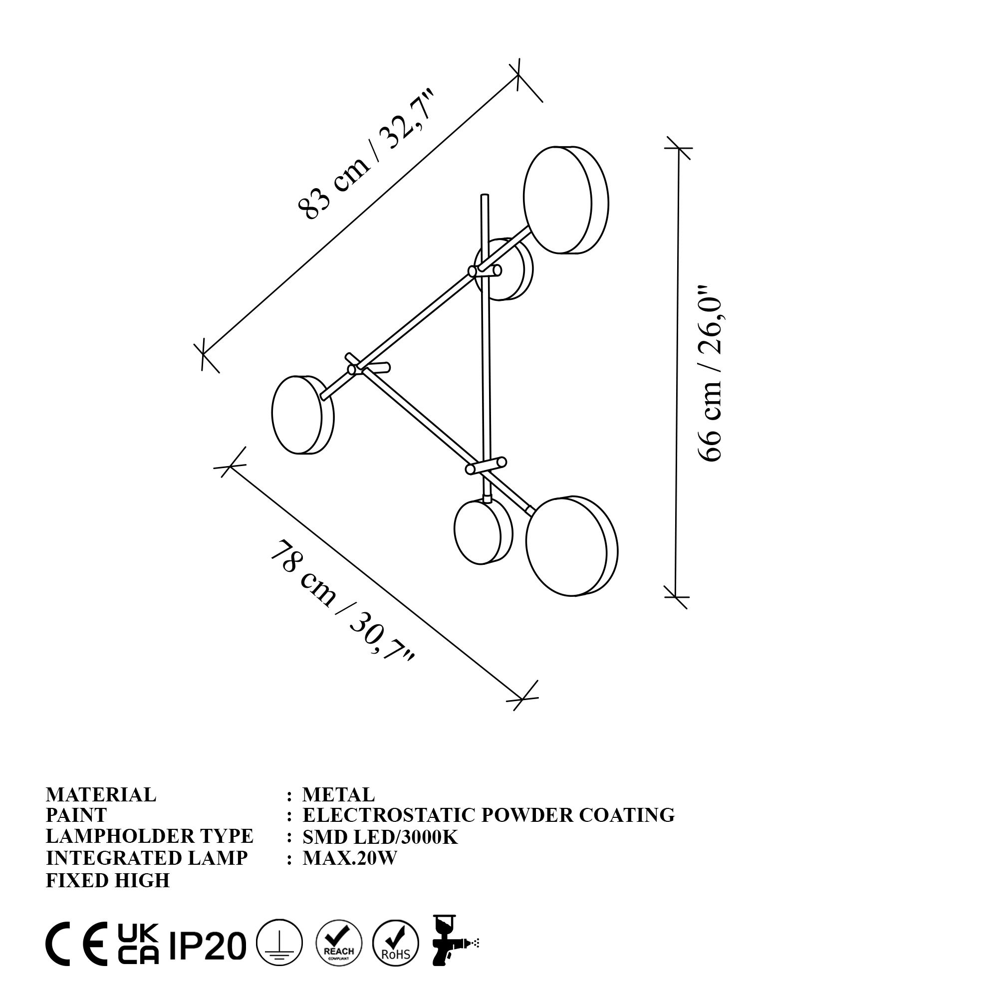 Ledos Wall Lamp Metal Black