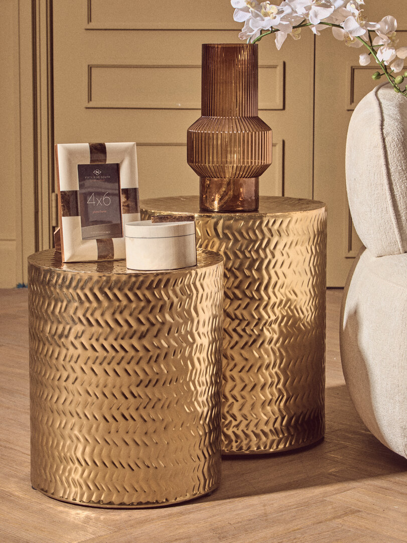 Decio Großer Box Runder Creme Braun