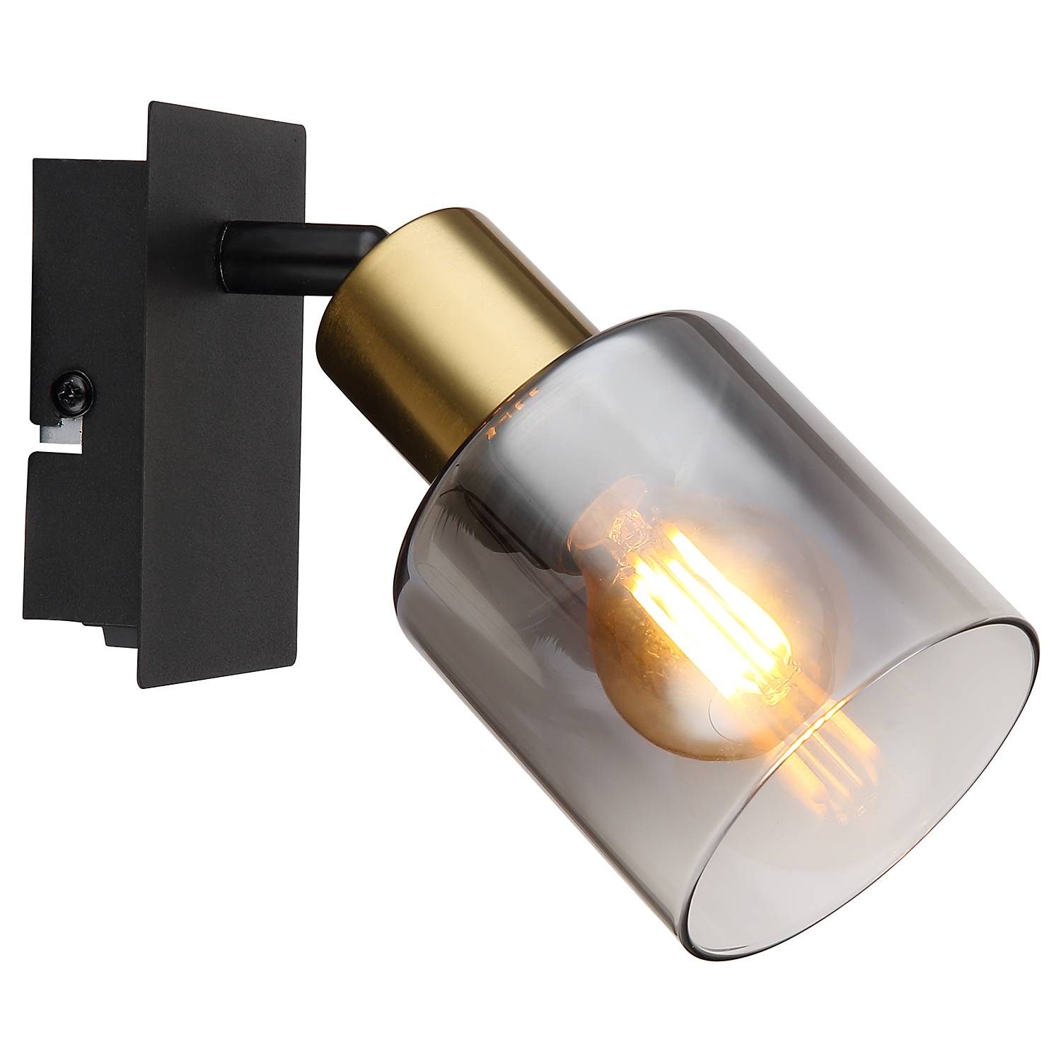 Hollsy Wall Light Colored Glass Iron Single-flame