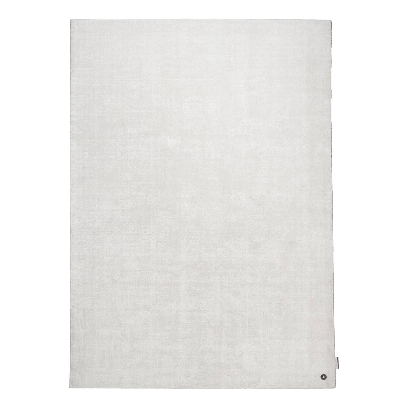 Shine Kurzflorteppich Viskose Weiß 85 x 155 cm