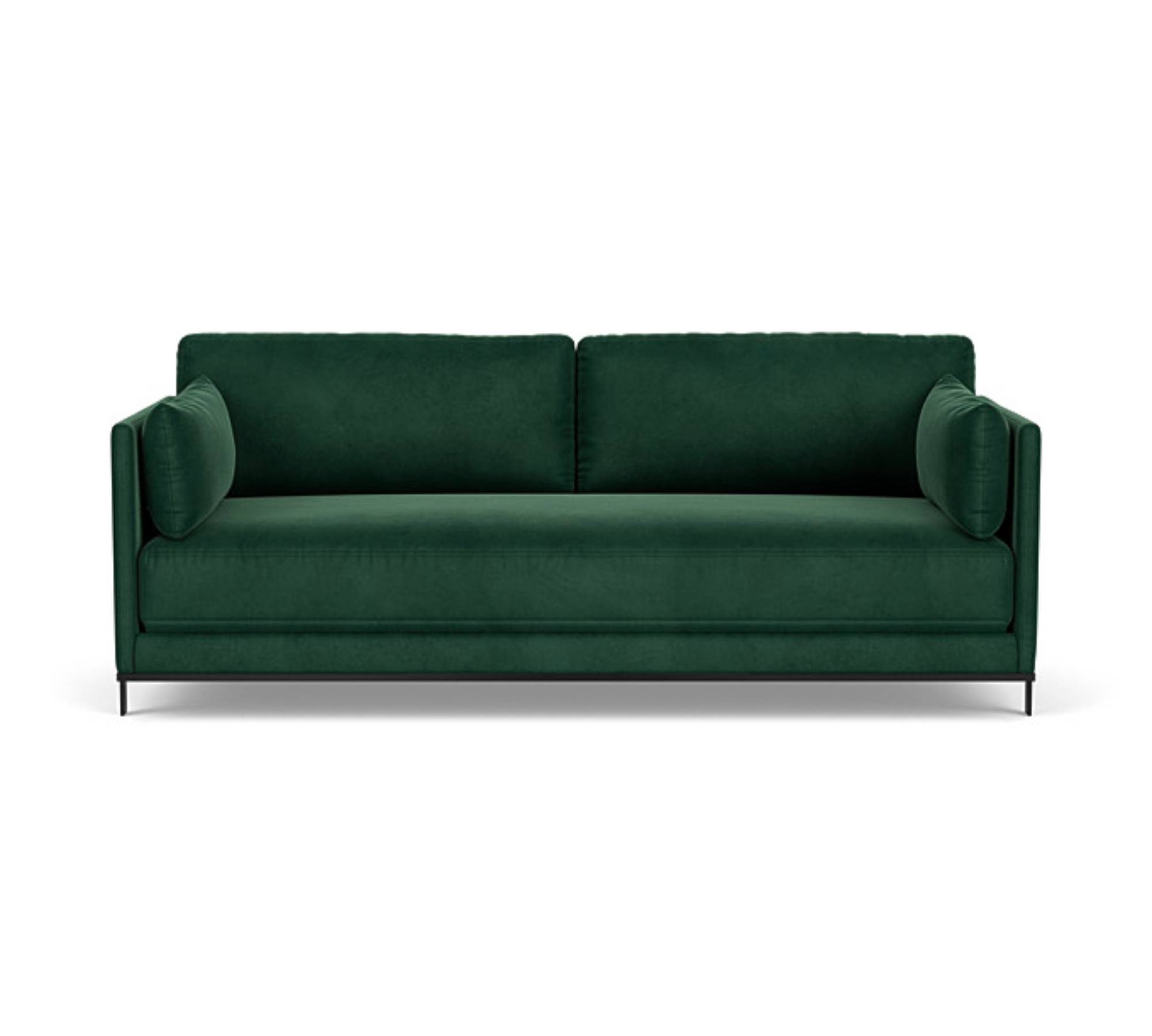 Chill by SLS Sofa 3-Sitzer Velour Lux Dark Green