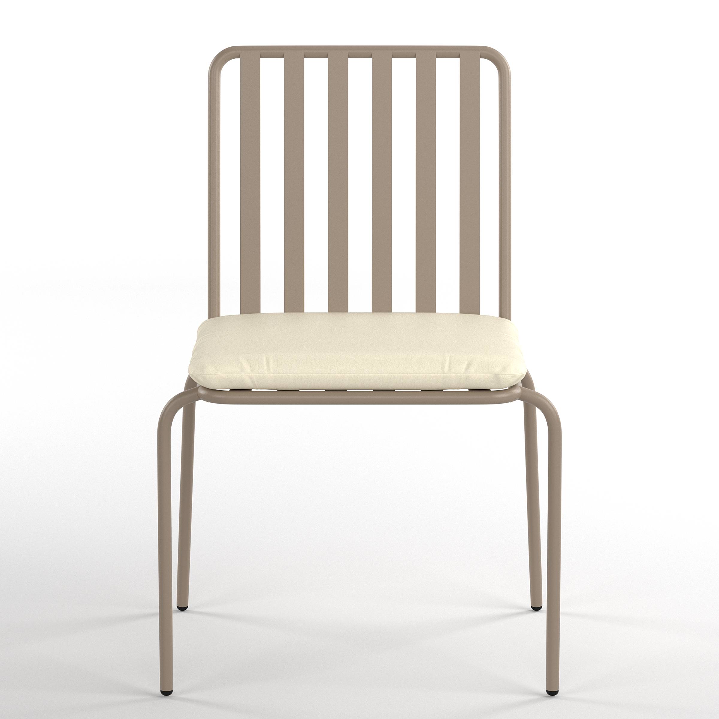 Gartenstuhl Kuna 2er Set Stahl Taupe