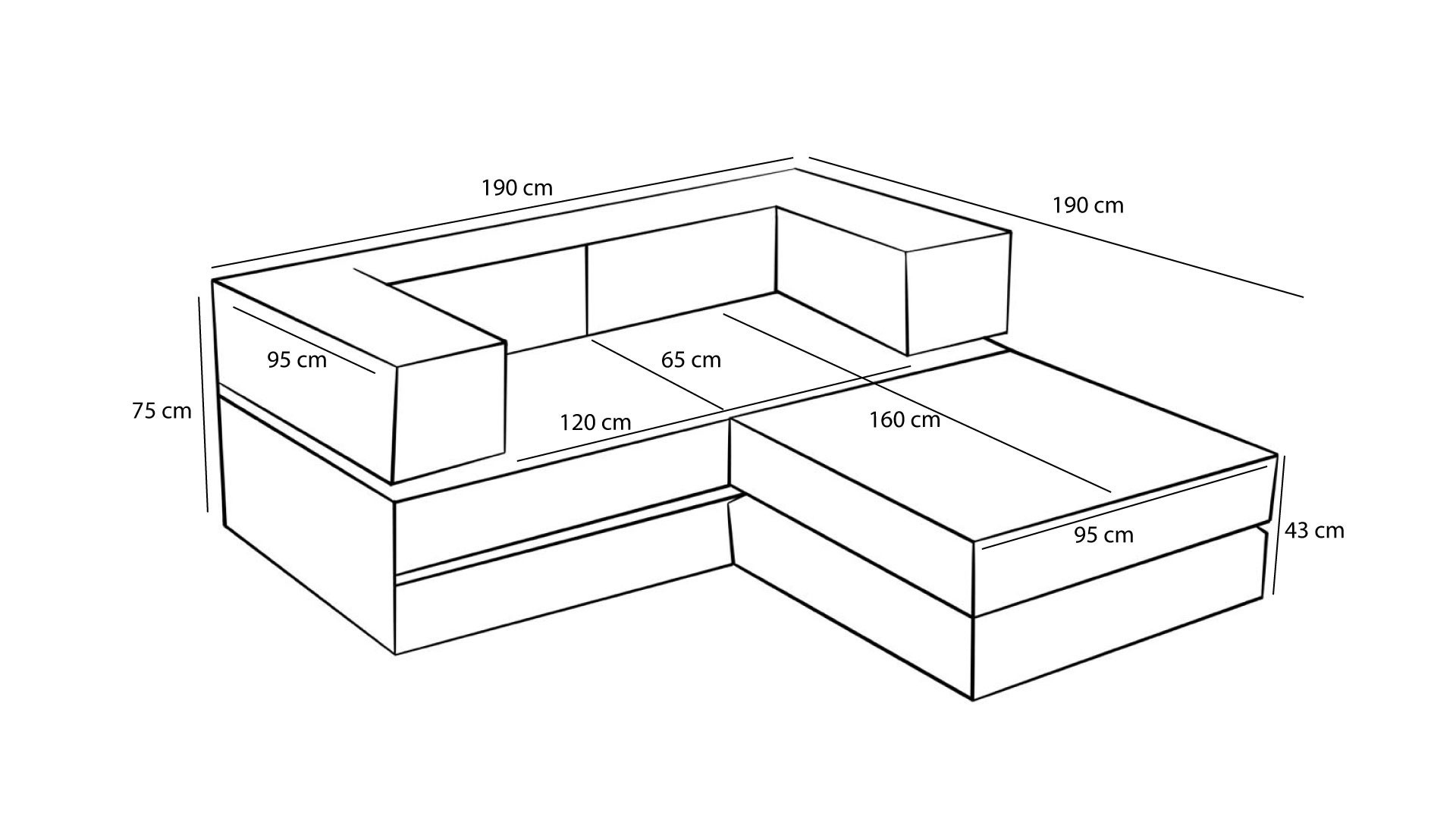 Comfort Schlafsofa 2-Sitzer mit Hocker Braun