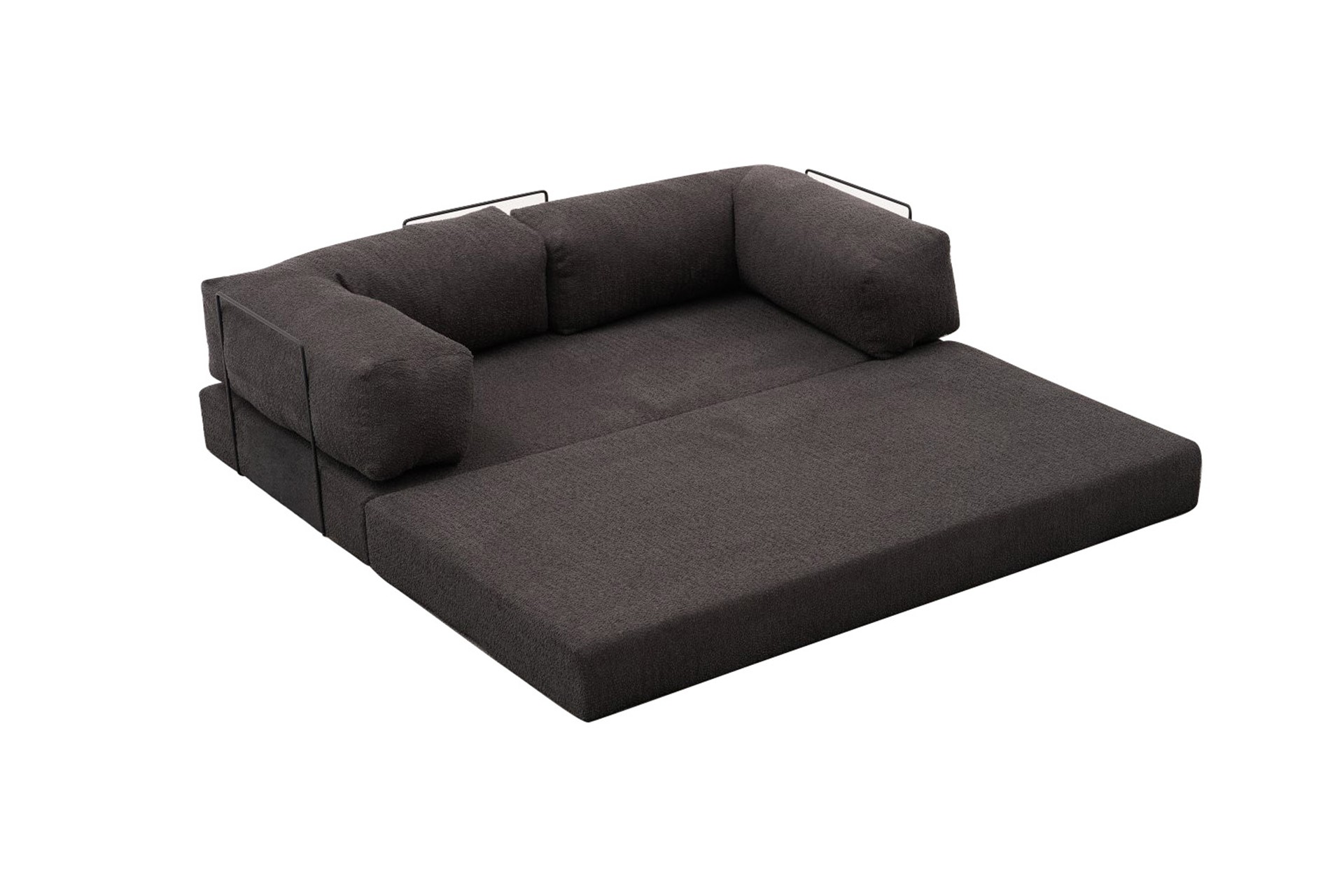 Comfort Schlafsofa Récamiere Rechts Anthrazit