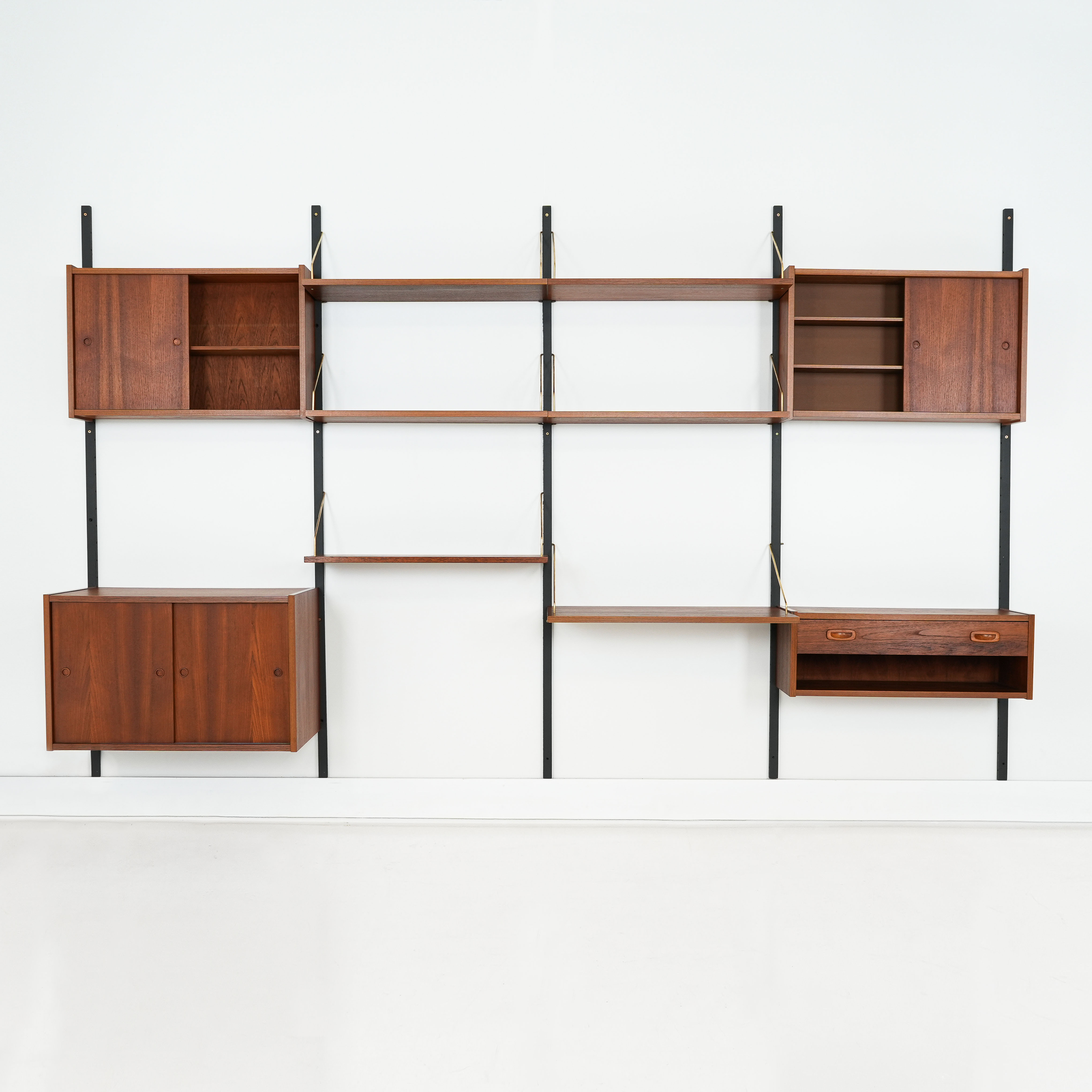 Wall shelf Teak wood 1960s