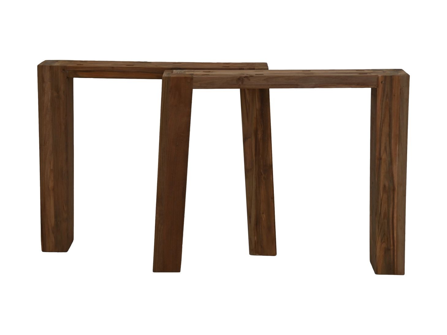 2x Tischbein Outdoor Teakholz