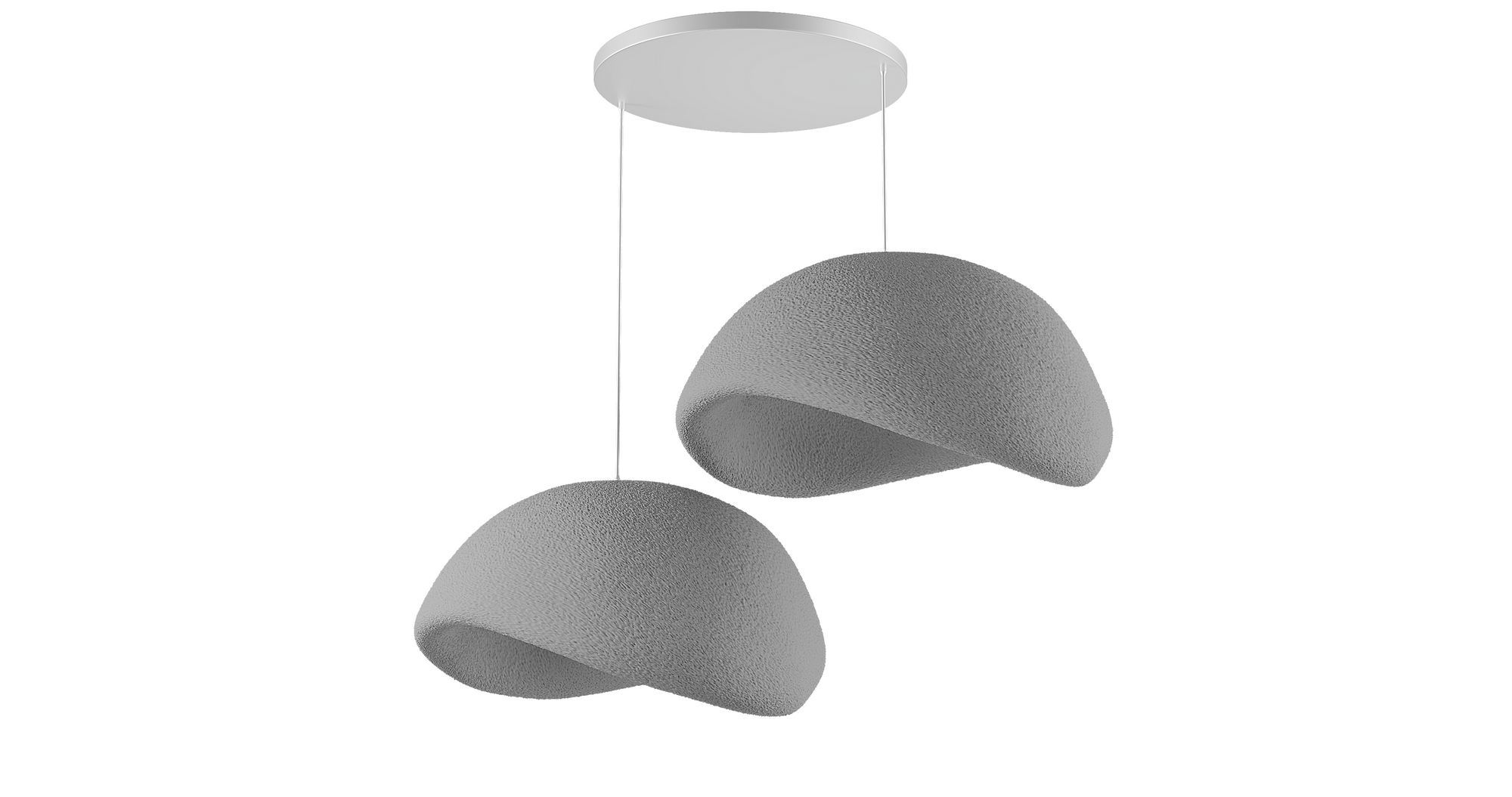 2-Flammig Wabi Sabi Driftgrains Pendelleuchte Beton Grau