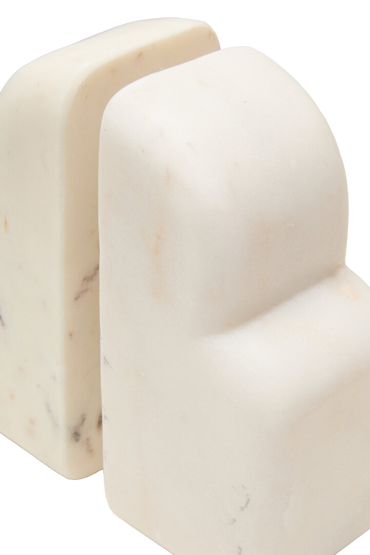 2x Savio Bookends Marble White