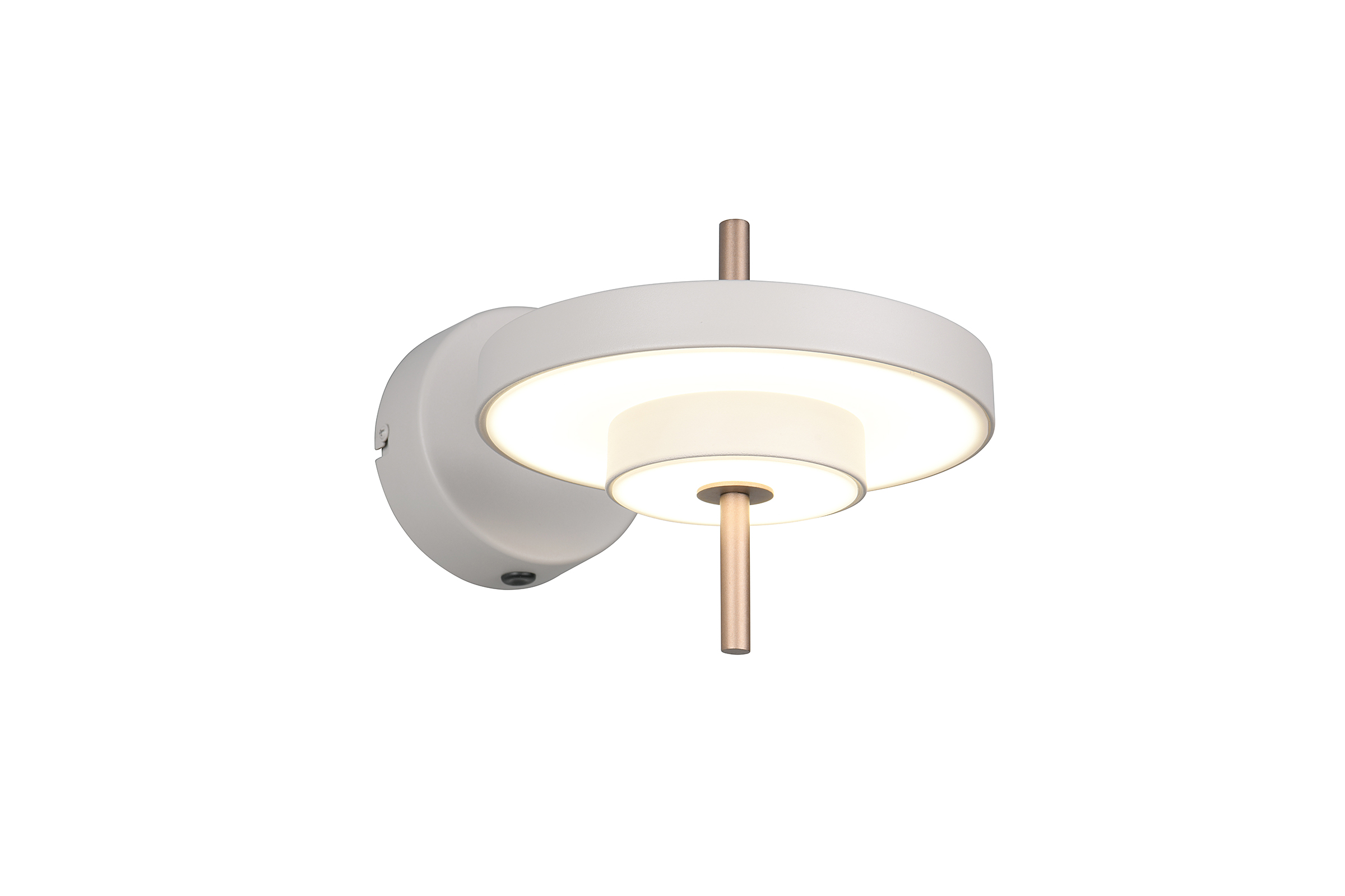 Keaton LED-Wandleuchte 1-flammig Polycarbonat Eisen Grau