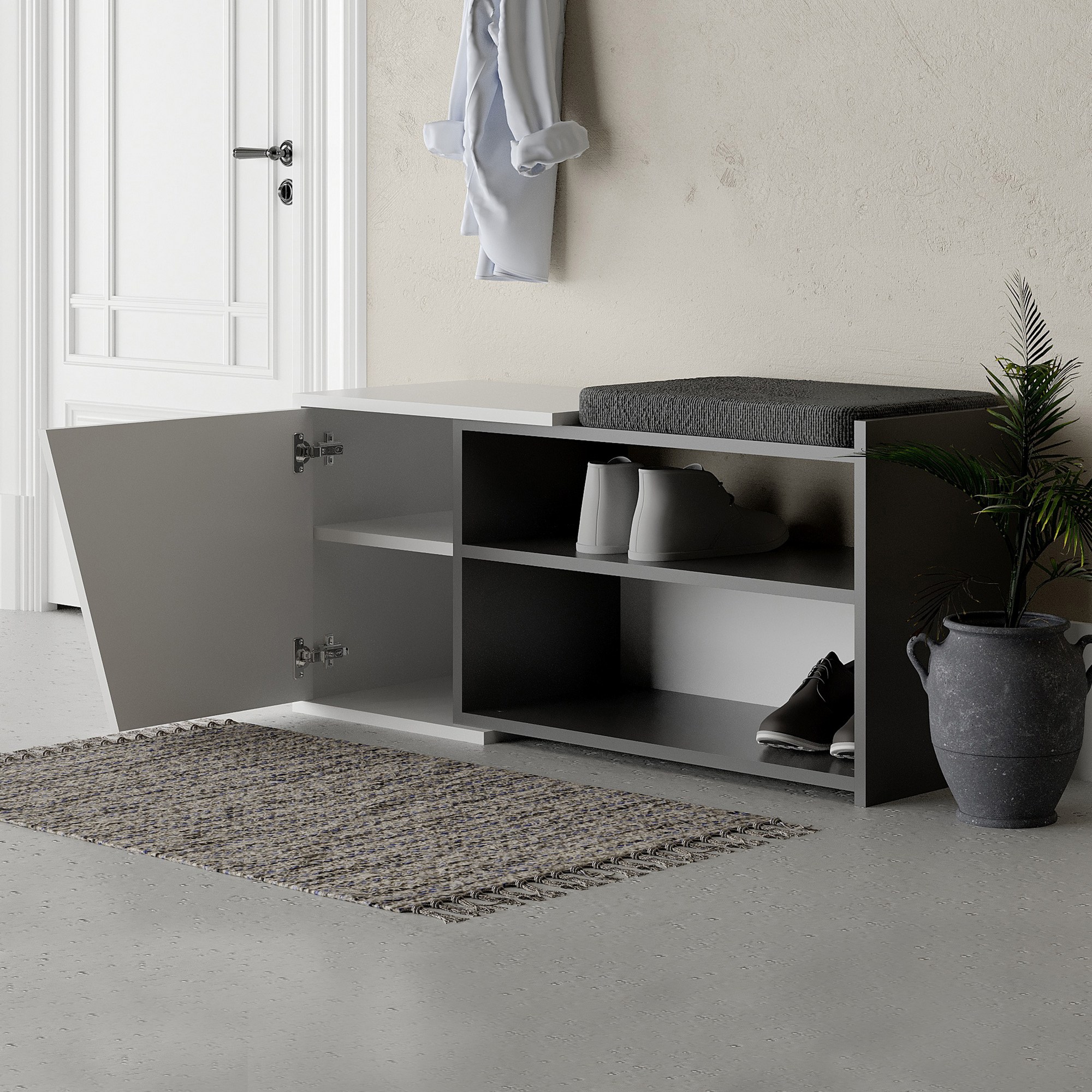 Fiona shoe cabinet Anthracite White