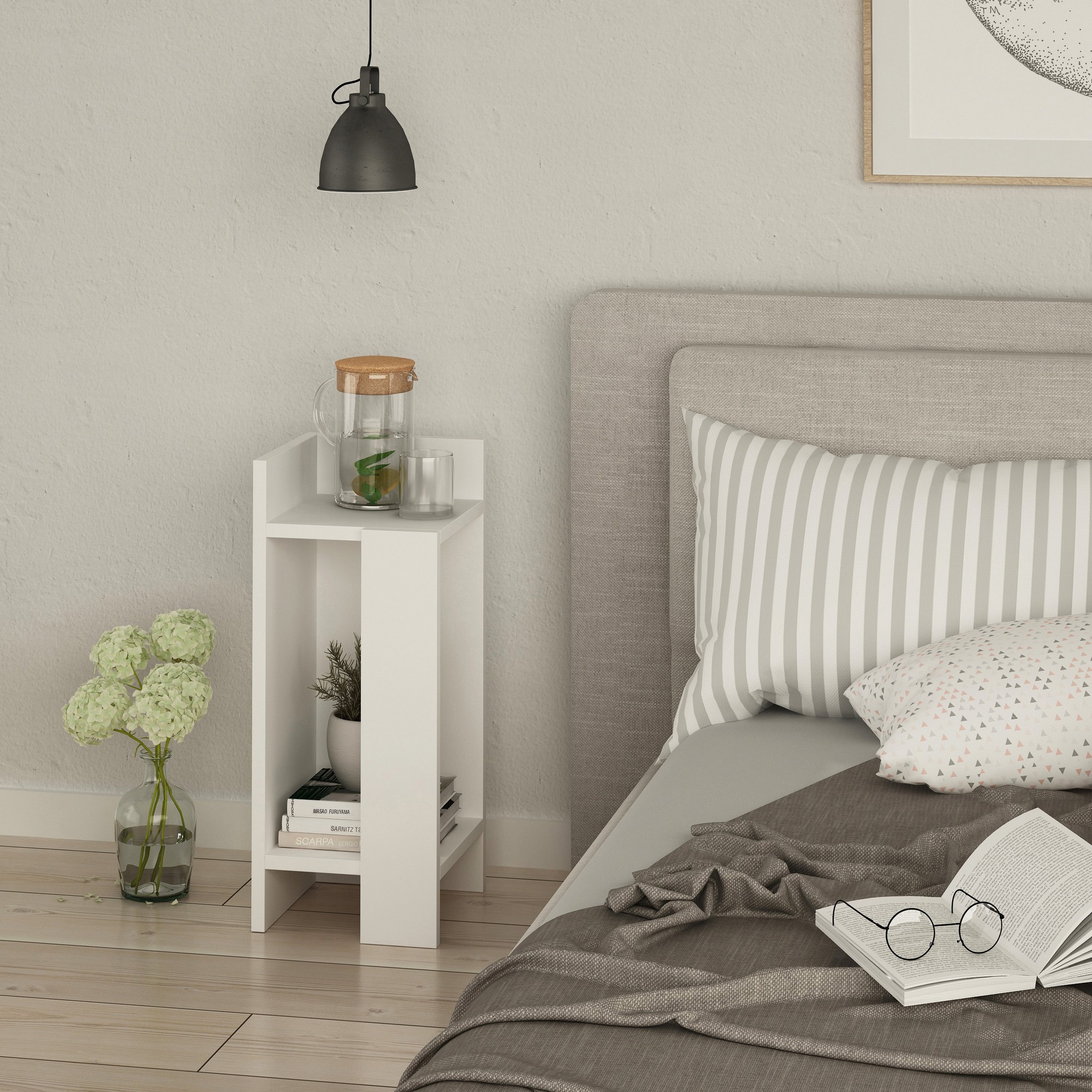 Elos Nightstand Left White