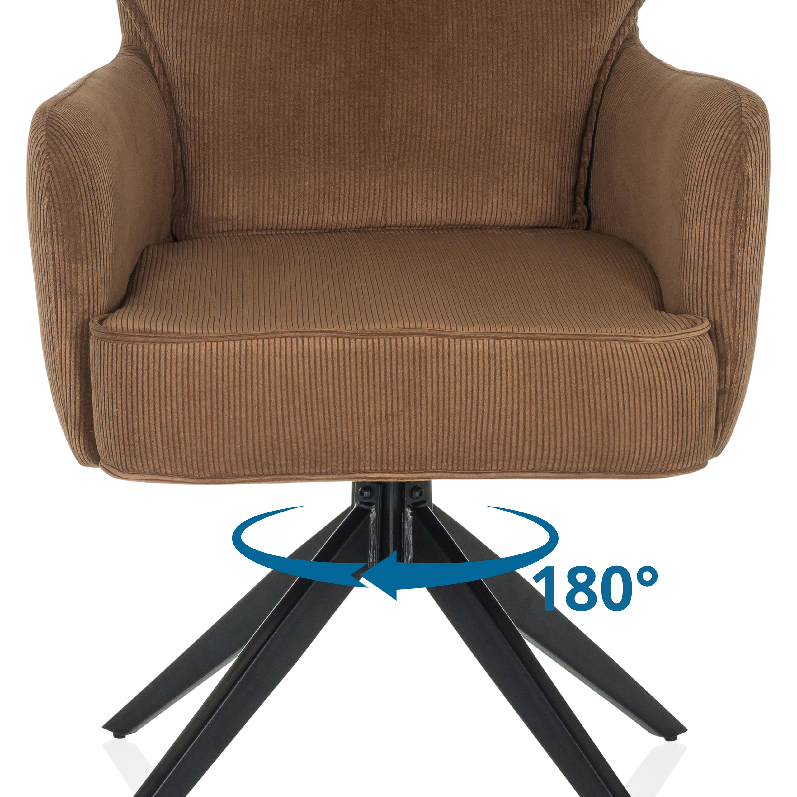 TARUGO Drehstuhl Stoff Braun