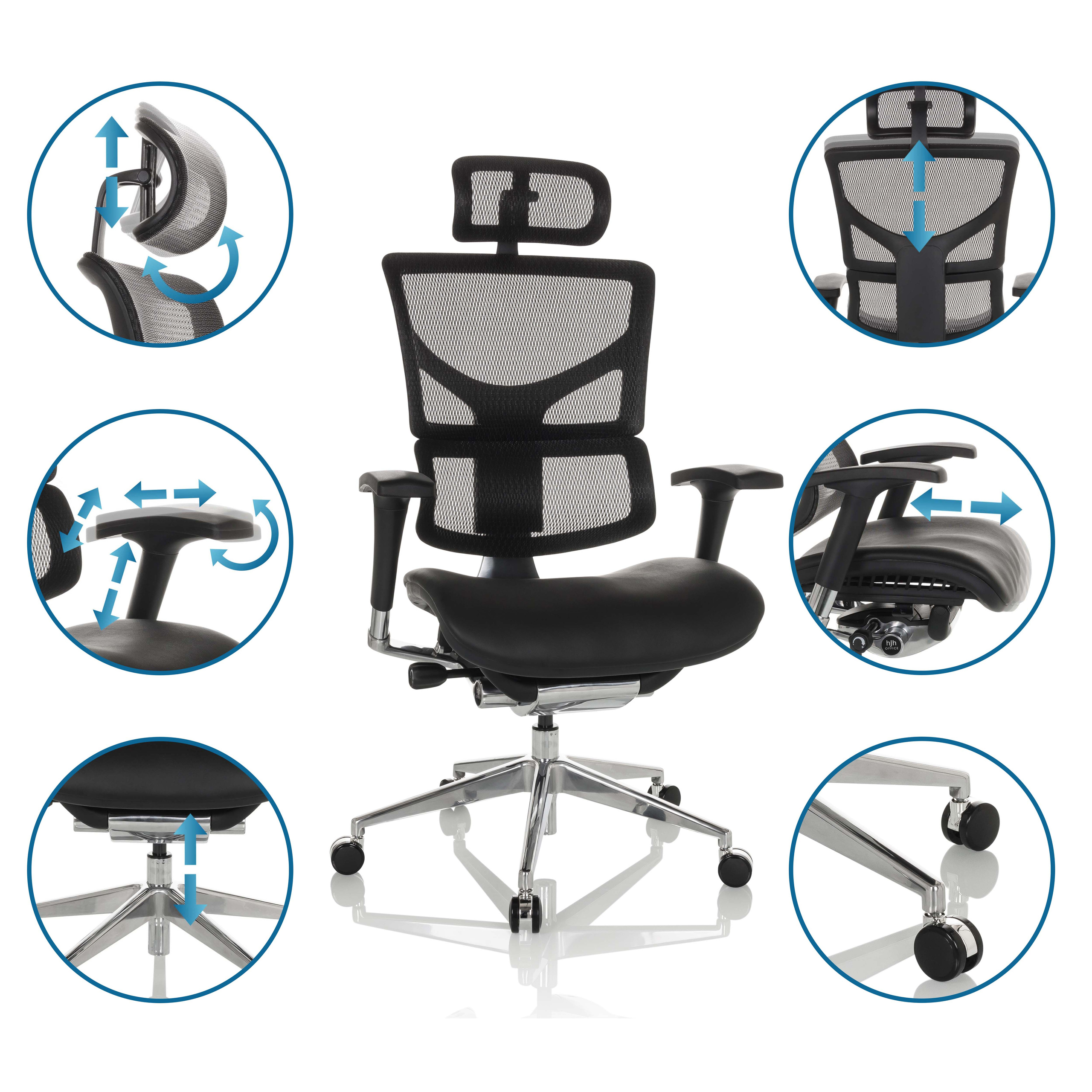 ERGO-U2 LM Bürostuhl Netzstoff Schwarz