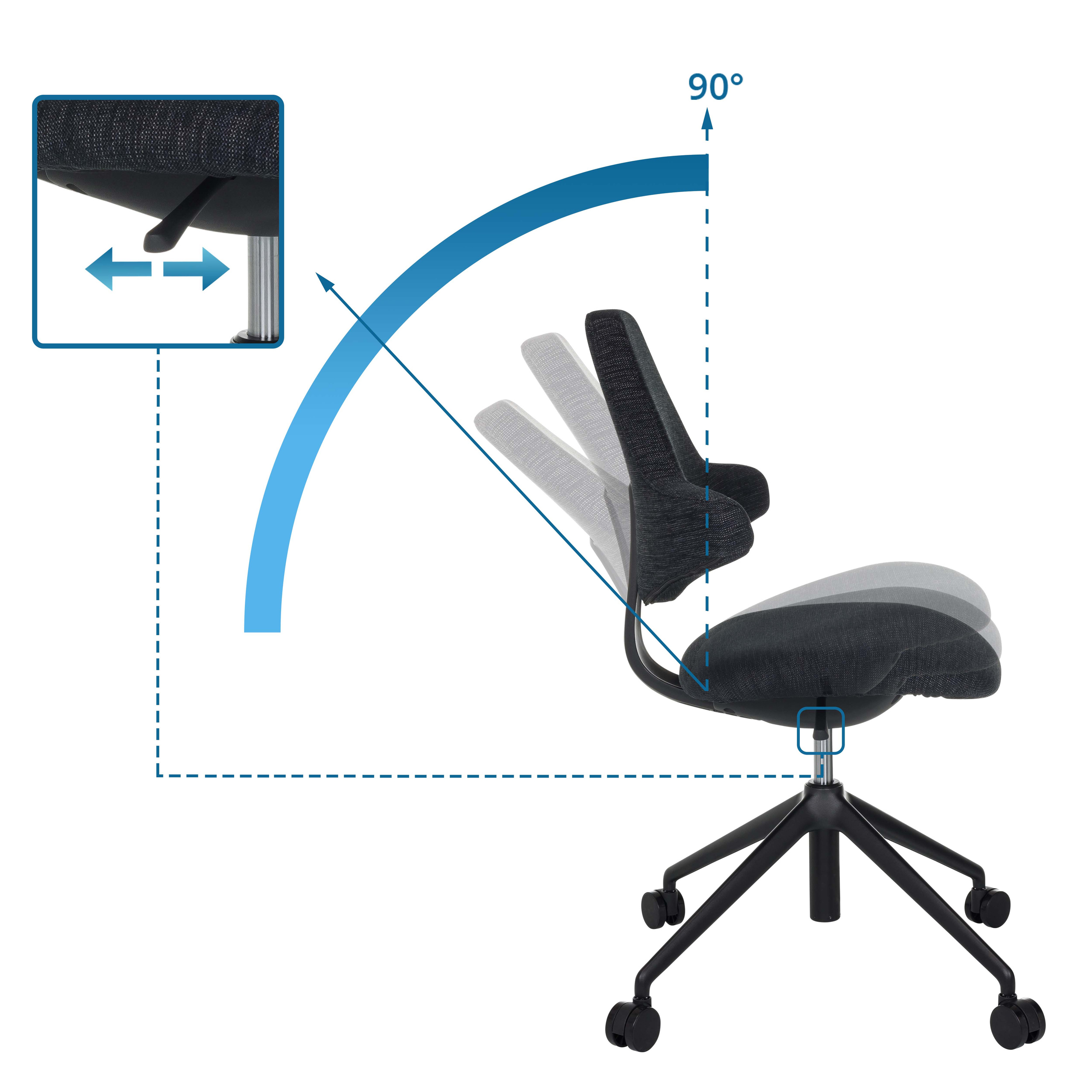 PALIANO Bürostuhl Schwarz