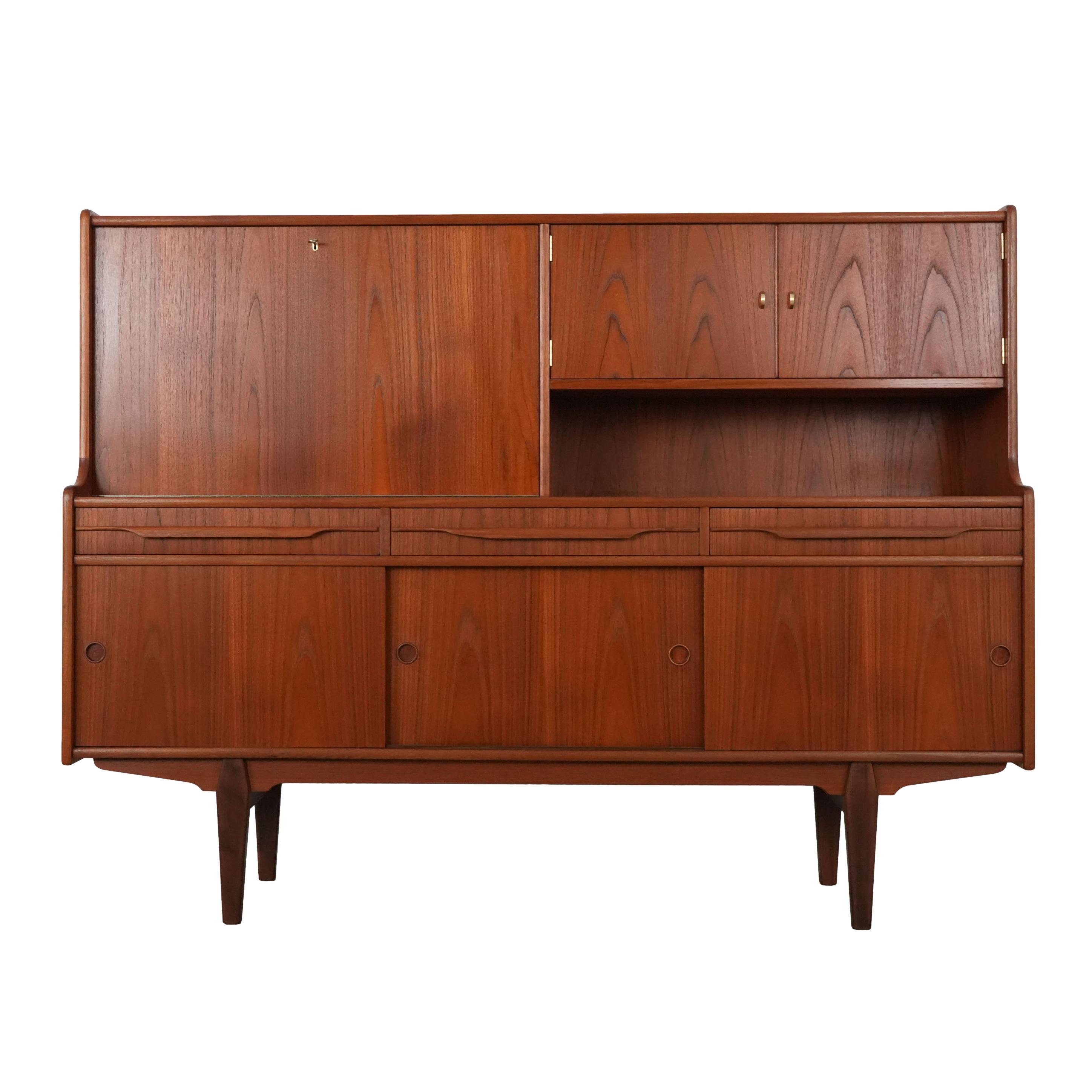 Highboard Teakholz 1960er Jahre