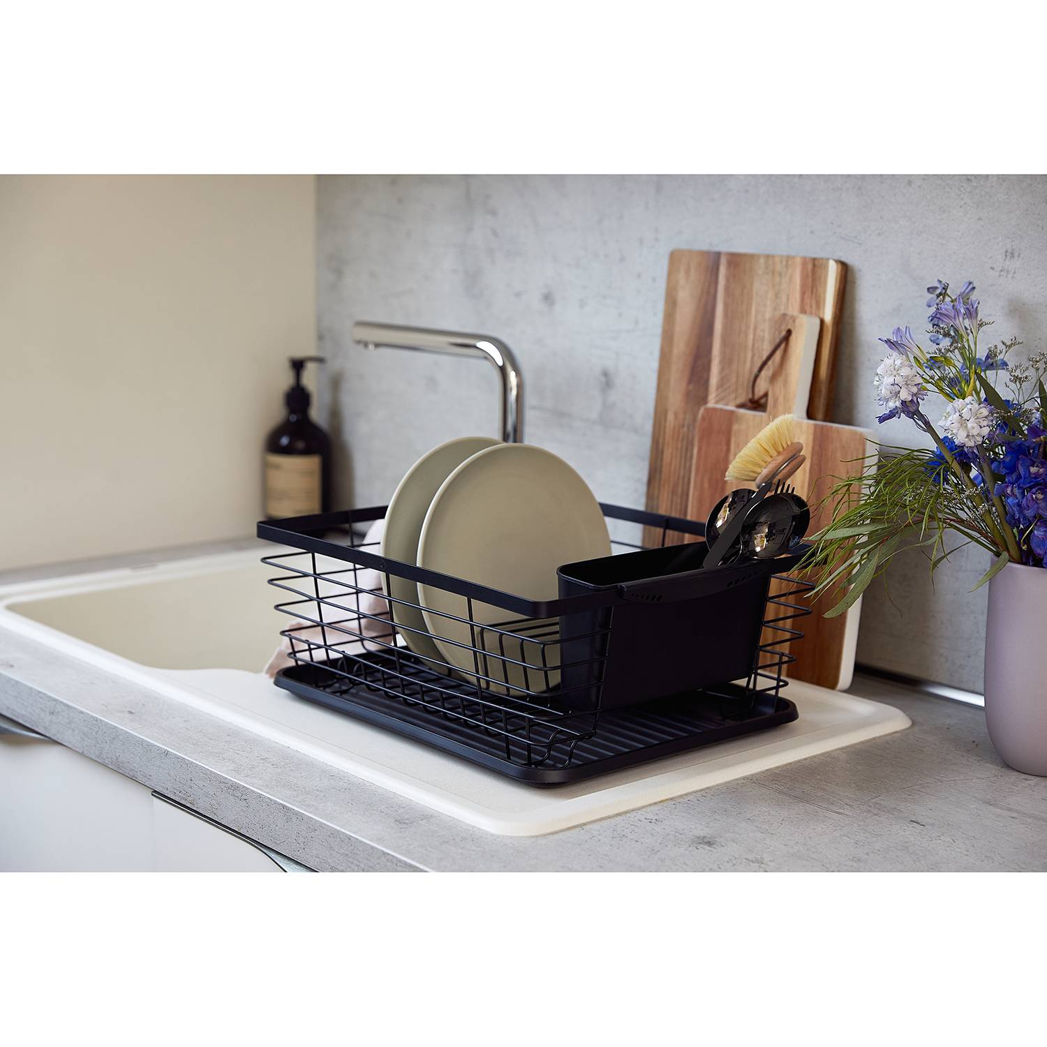 Geschirrabtropfer Drip Metall / Polypropylen Schwarz