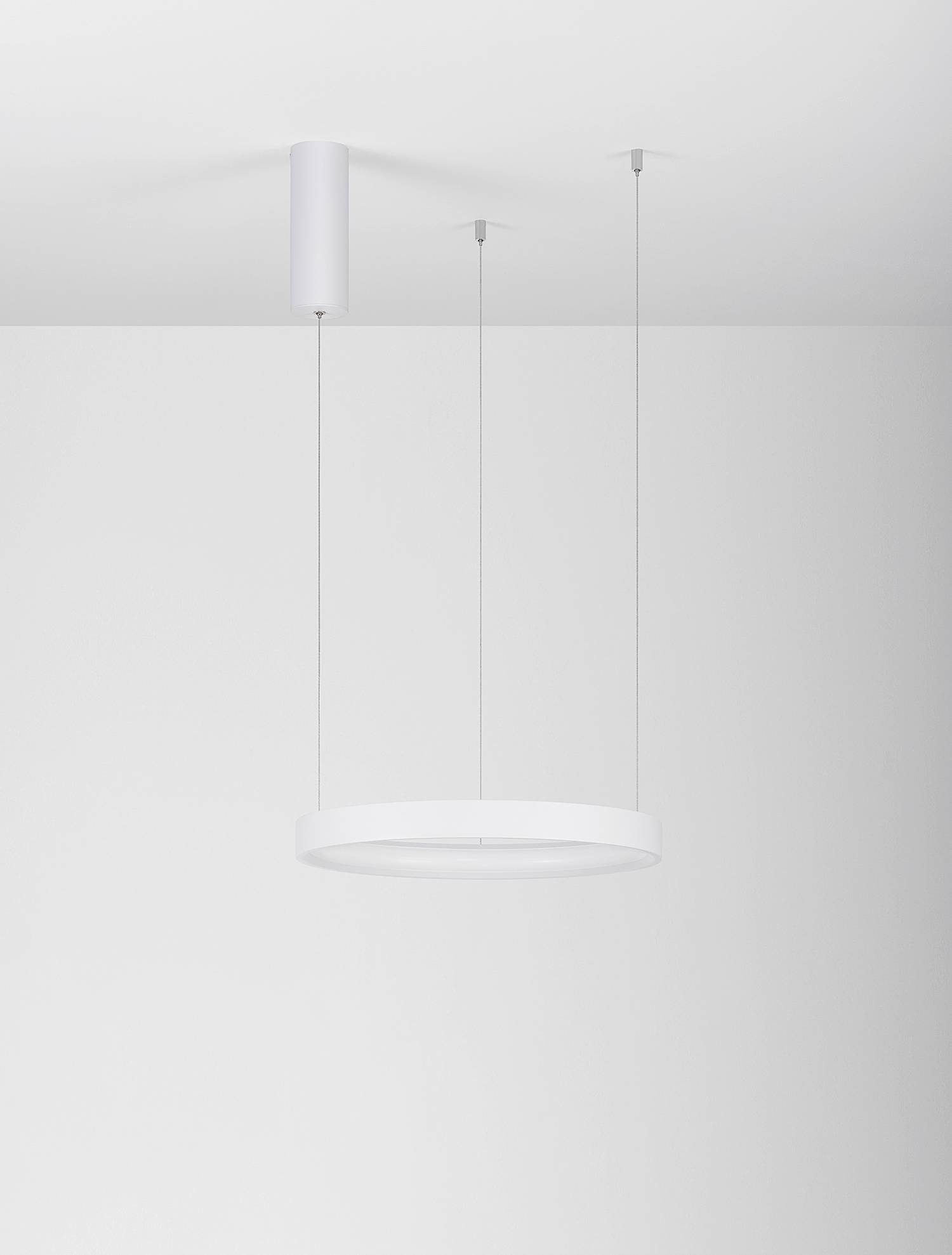 1-Flammig Pendelleuchte Perrine Aluminium Weiß