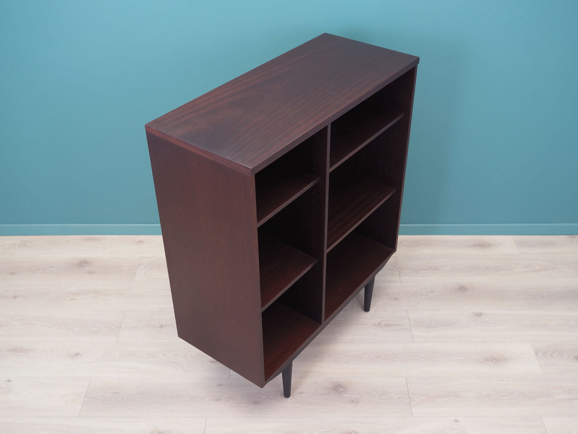 Vintage Bookshelf Mahogany Brown 1960s