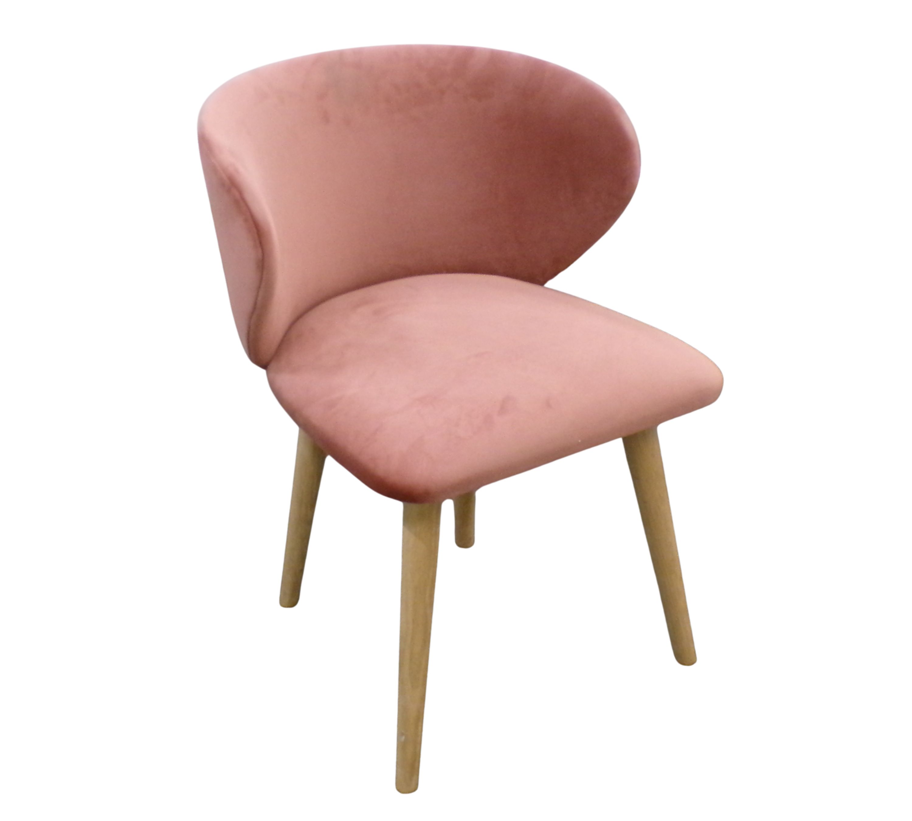 Ellie Esszimmerstuhl Velour Lux Vintage Rosa