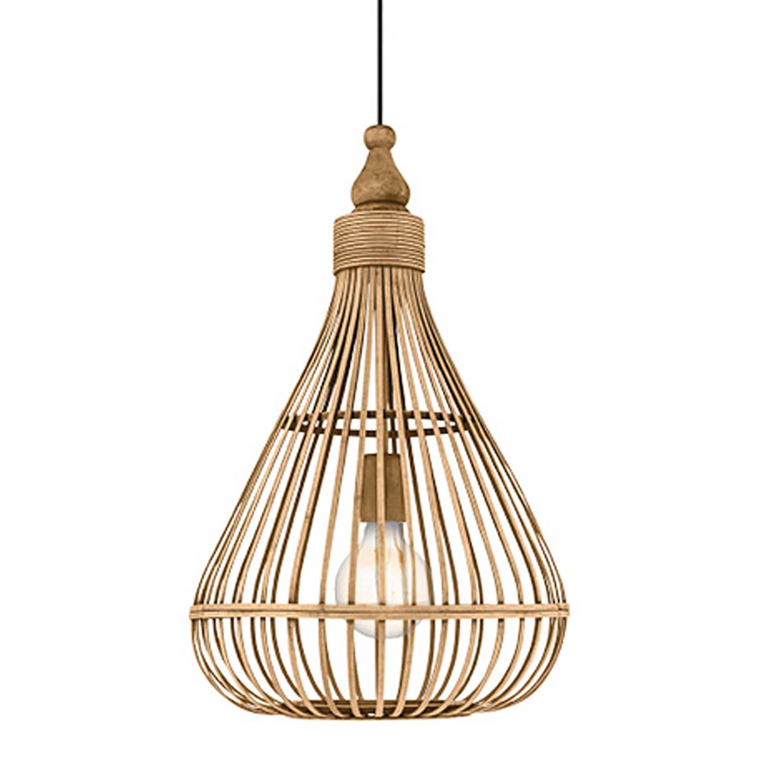 Pendelleuchte Amsfield II Massivholz Bambus