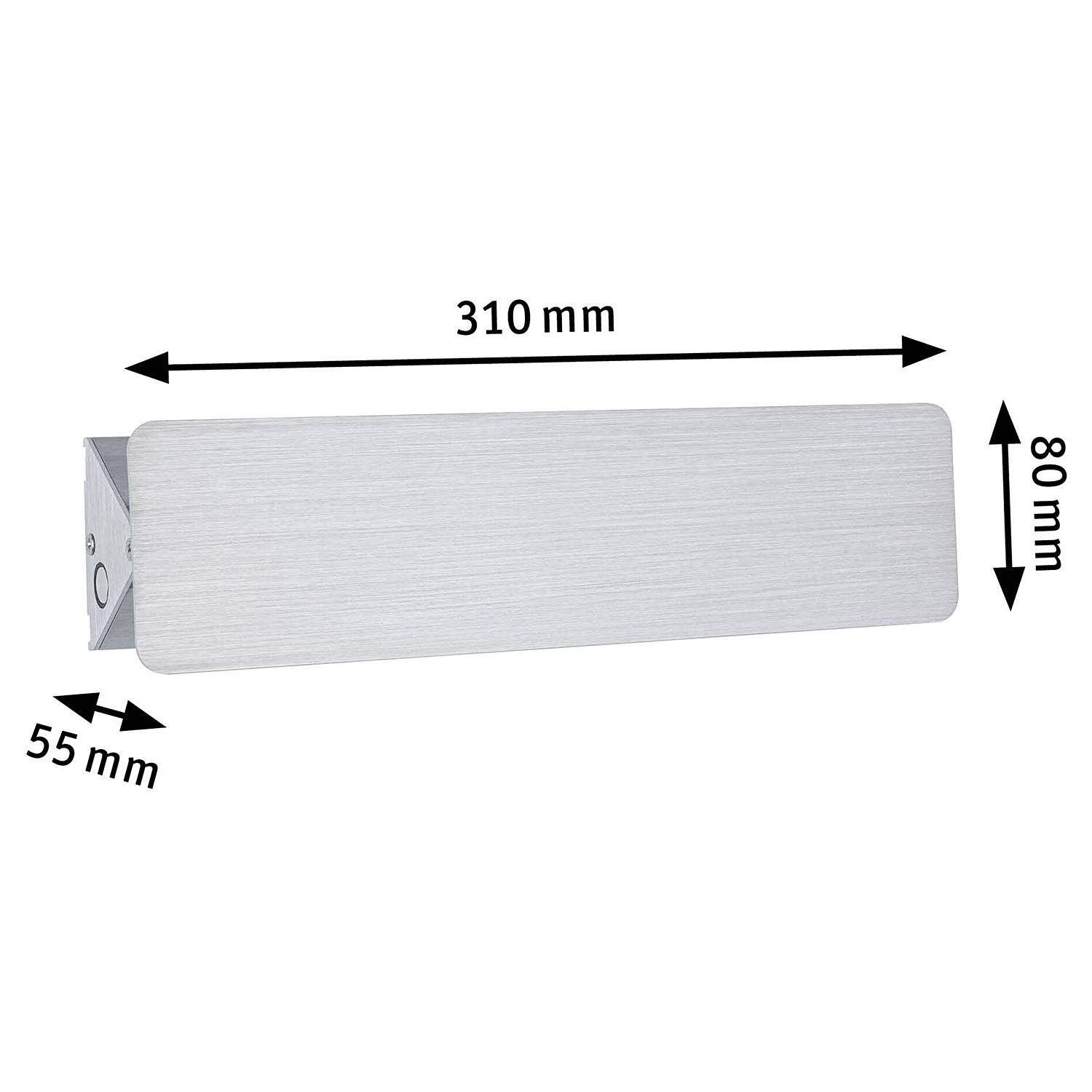 Katla Wandleuchte Aluminium Silber