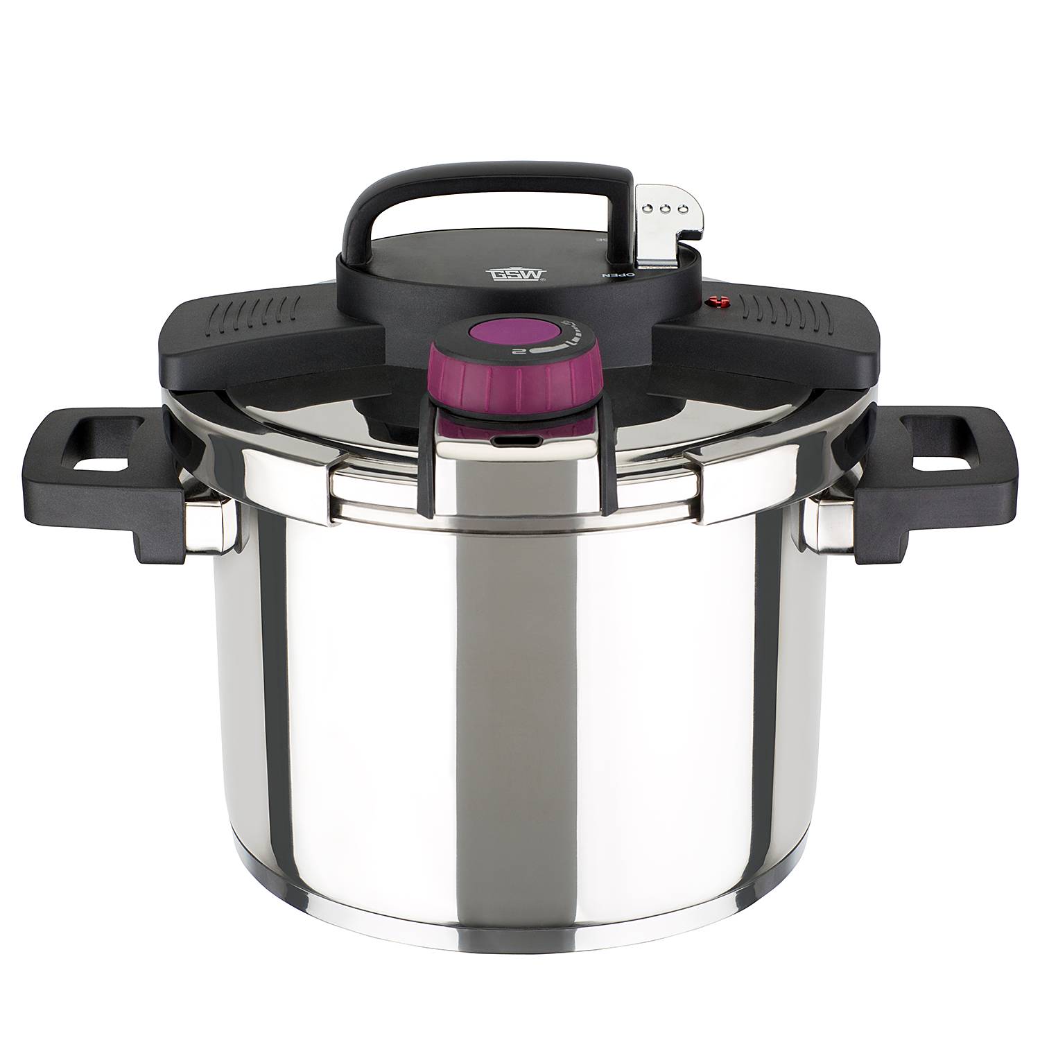 Easy Click Schnellkochtopf 2-teilig Edelstahl Silber