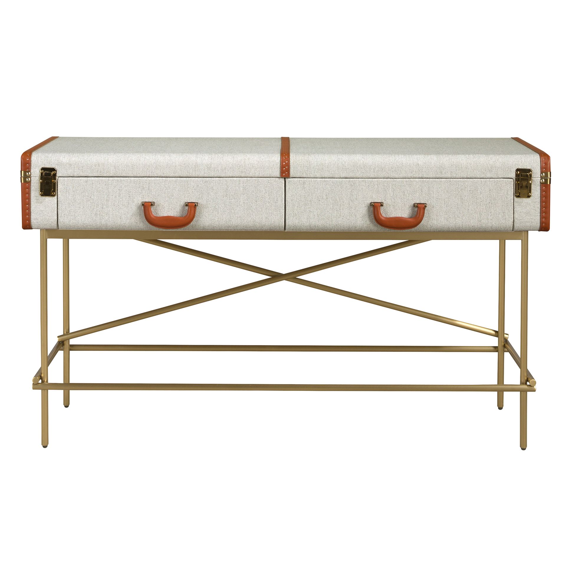 Console table made of fabric walnut wood 3271