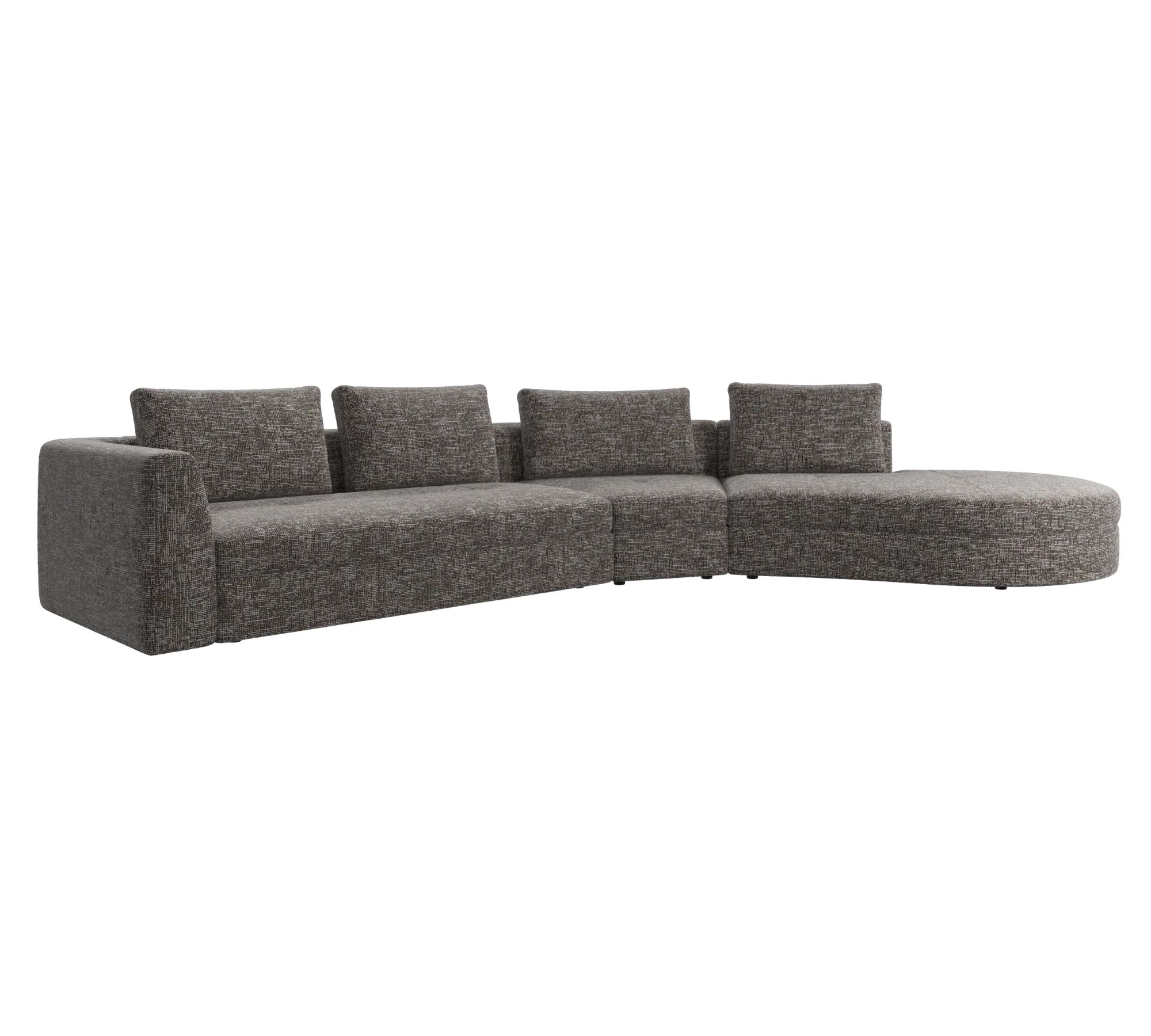 Bergamo Sofa 4-seater Tuscany fabric brown