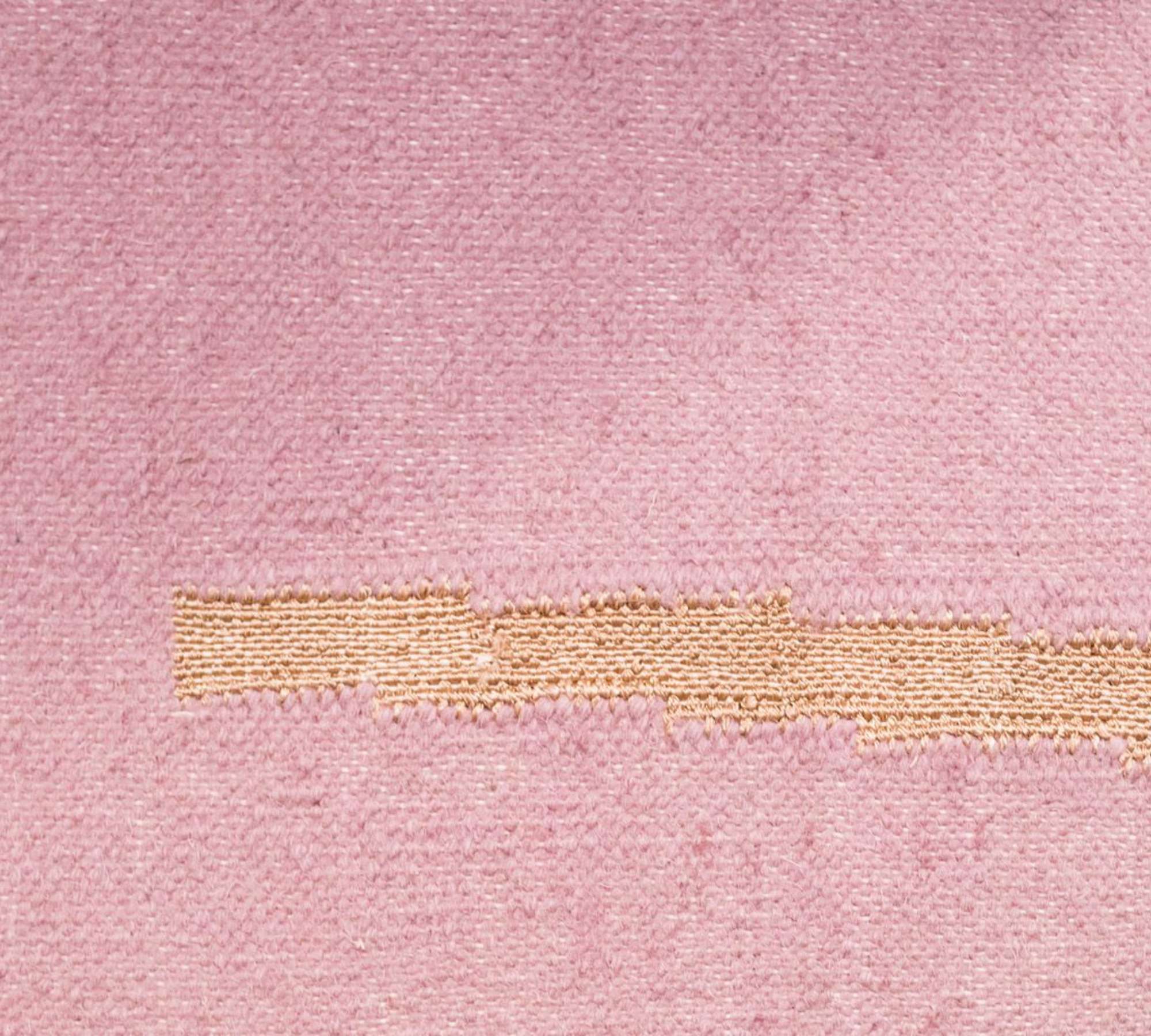 Woll-Kilim Teppich Streifen Rosa 230 x 300 cm