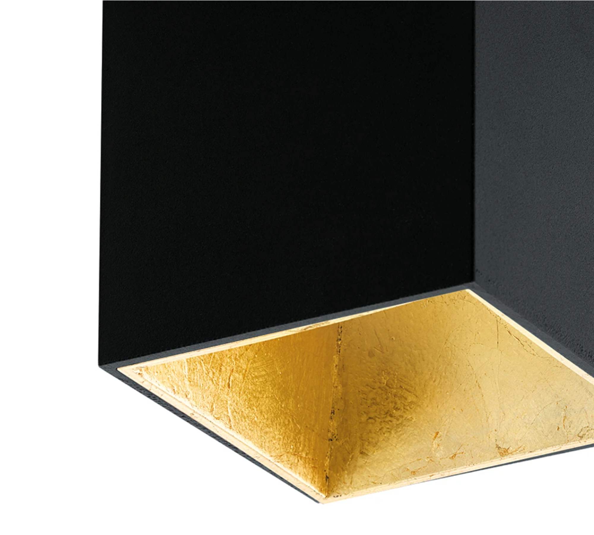 LED Deckenleuchte Polasso Schwarz Gold