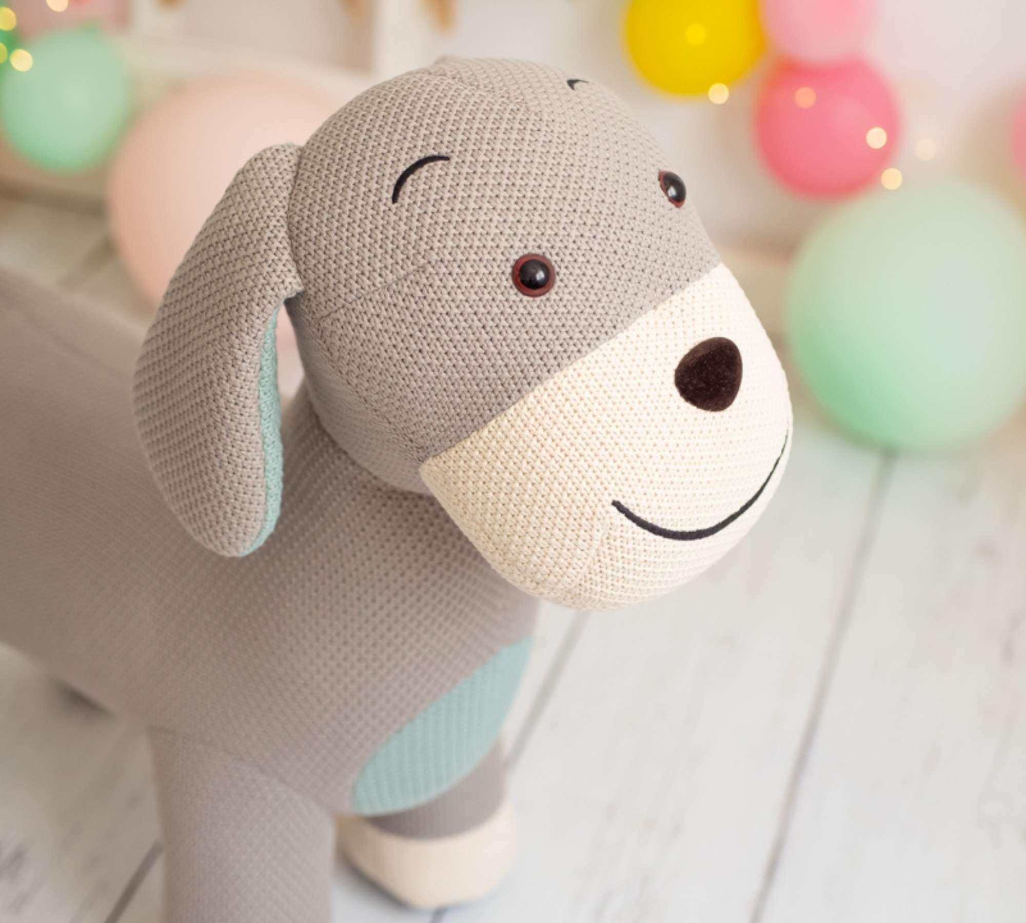 Cocker Maxi plush toy cotton wood grey