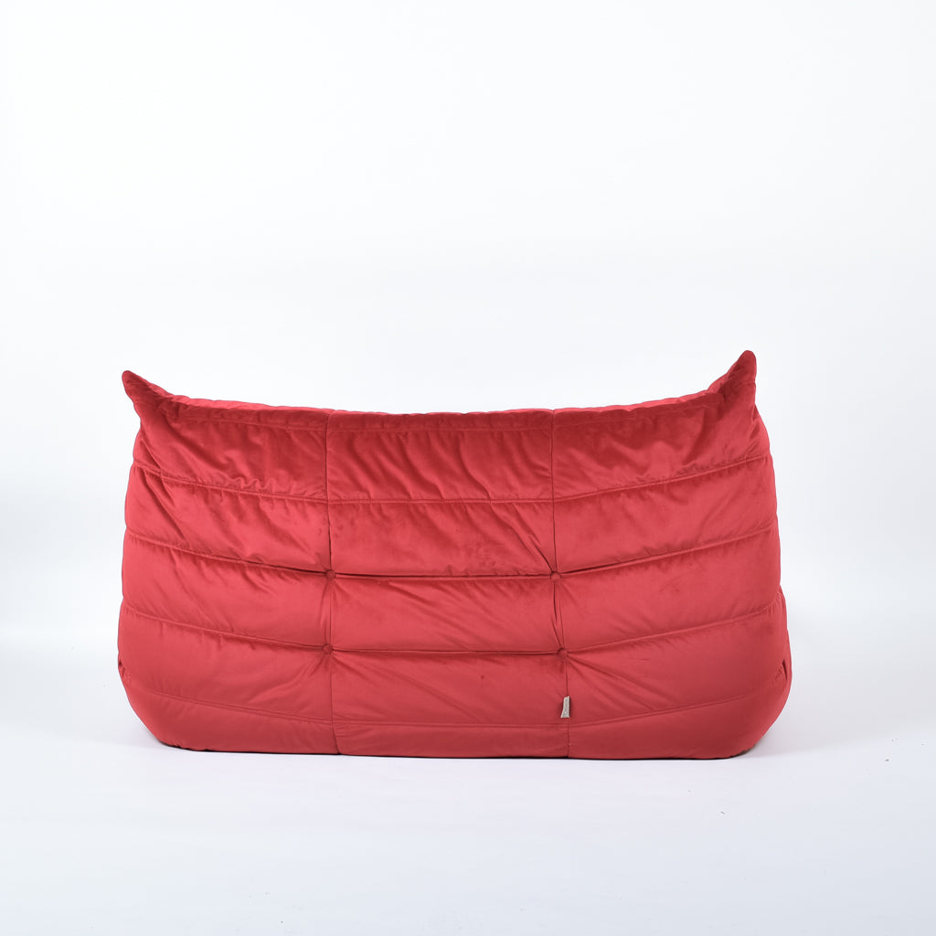 Togo Sofa 2-Sitzer Samt Rot