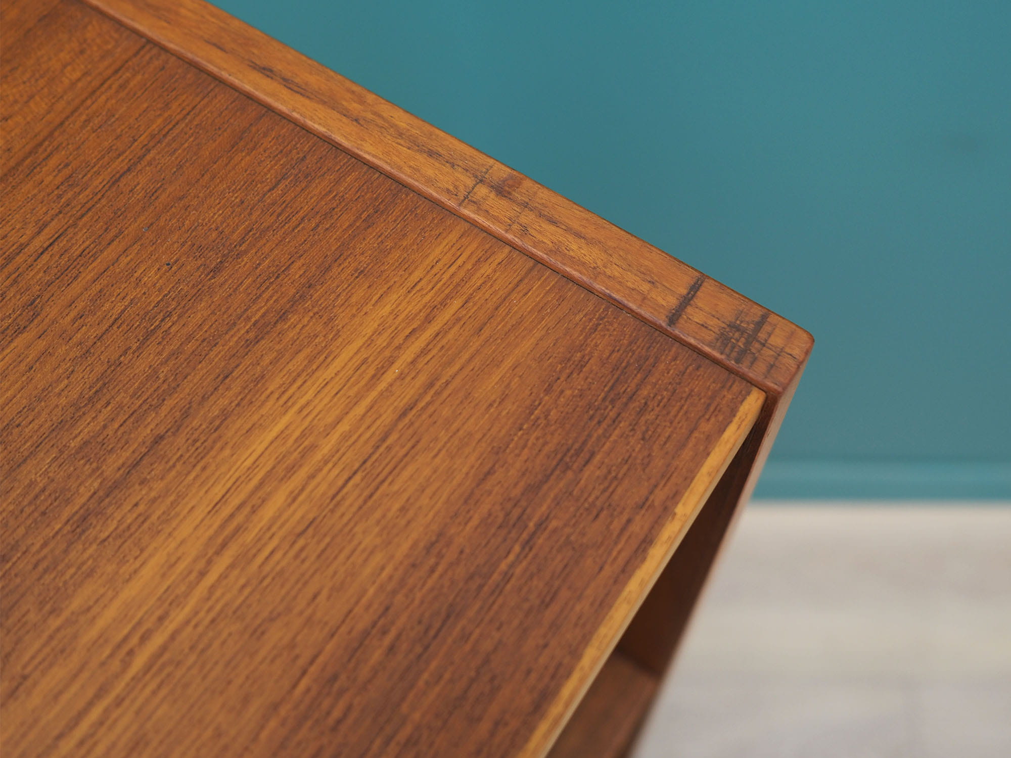 Vintage Bücherregal Teakholz Braun 1970er Jahre