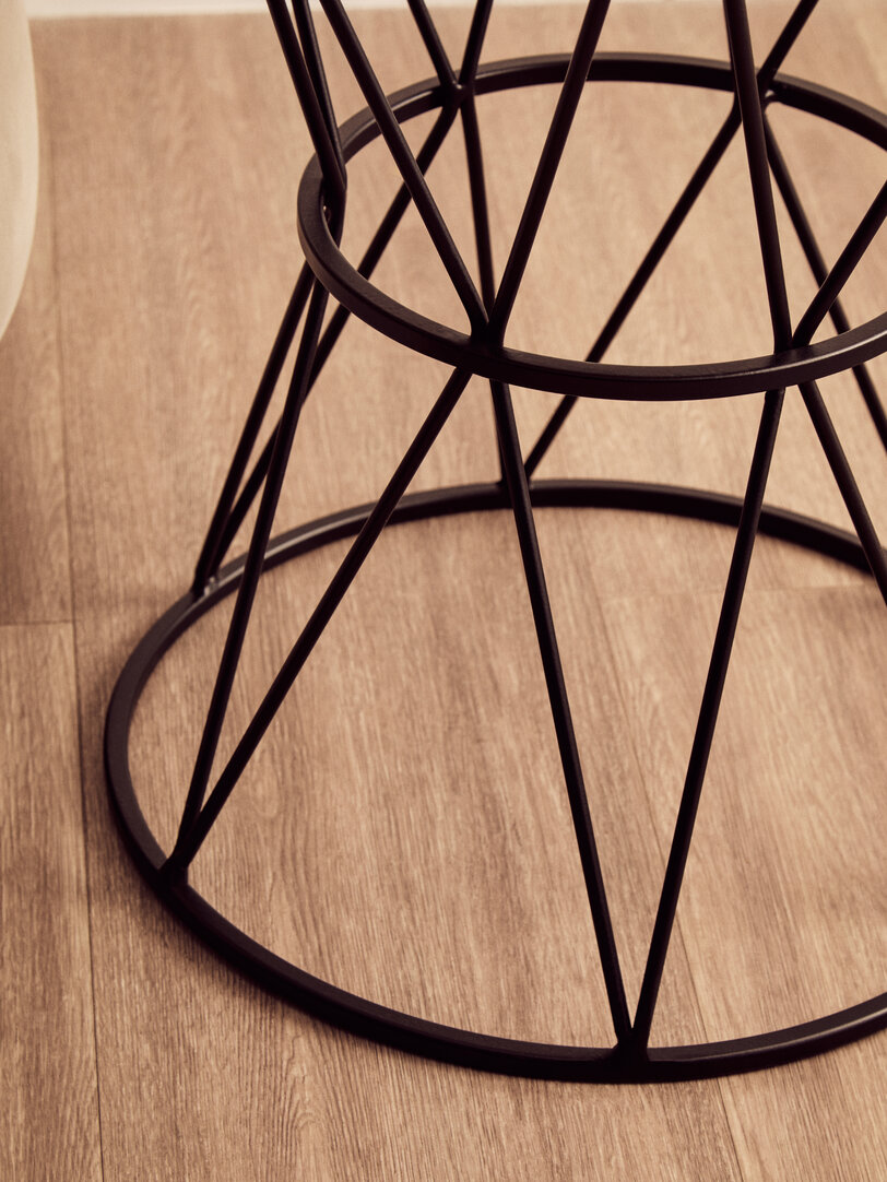 Shalimar Round Side Table Marble Metal