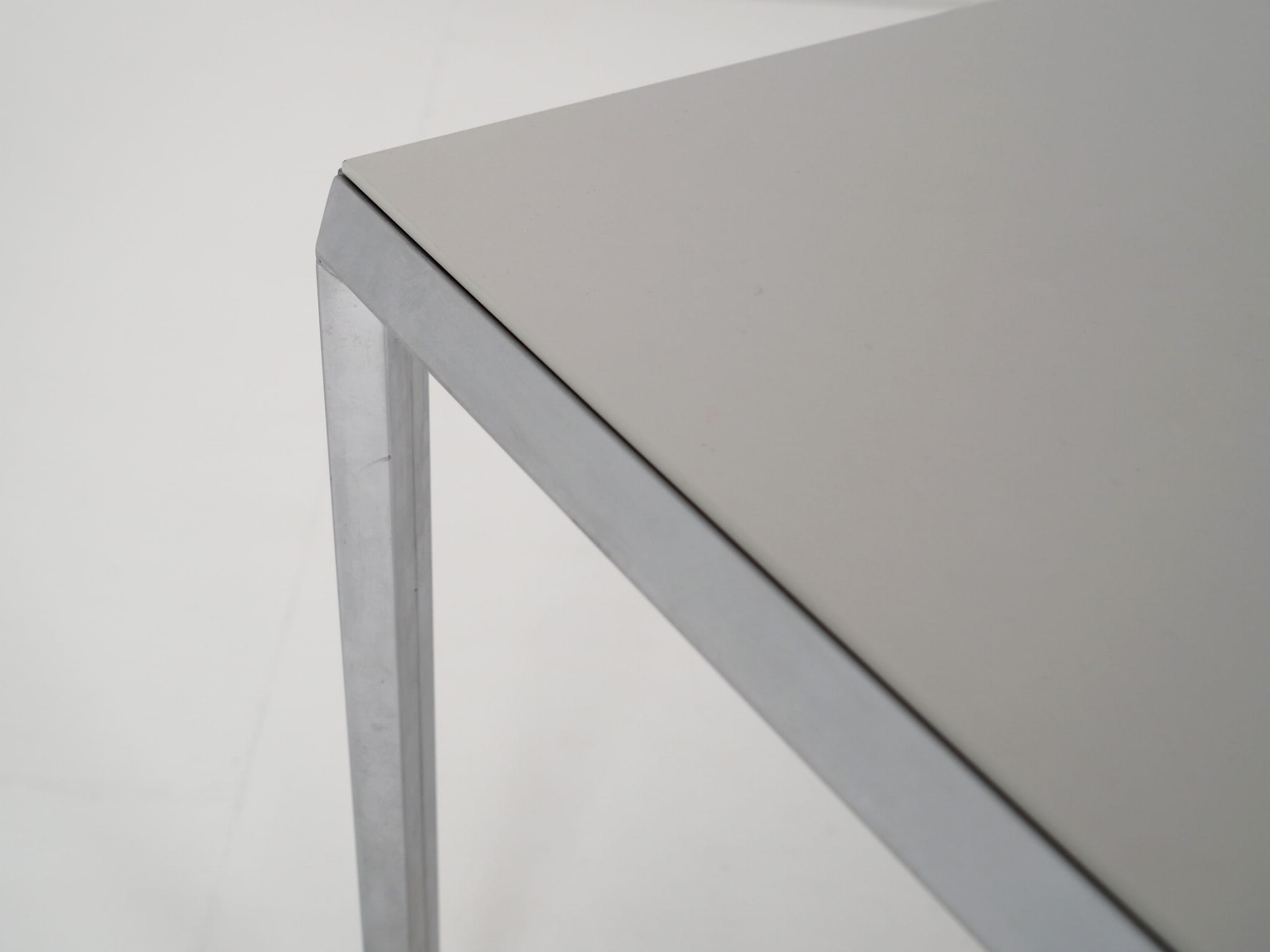 Vintage Table Aluminum Grey 1980s