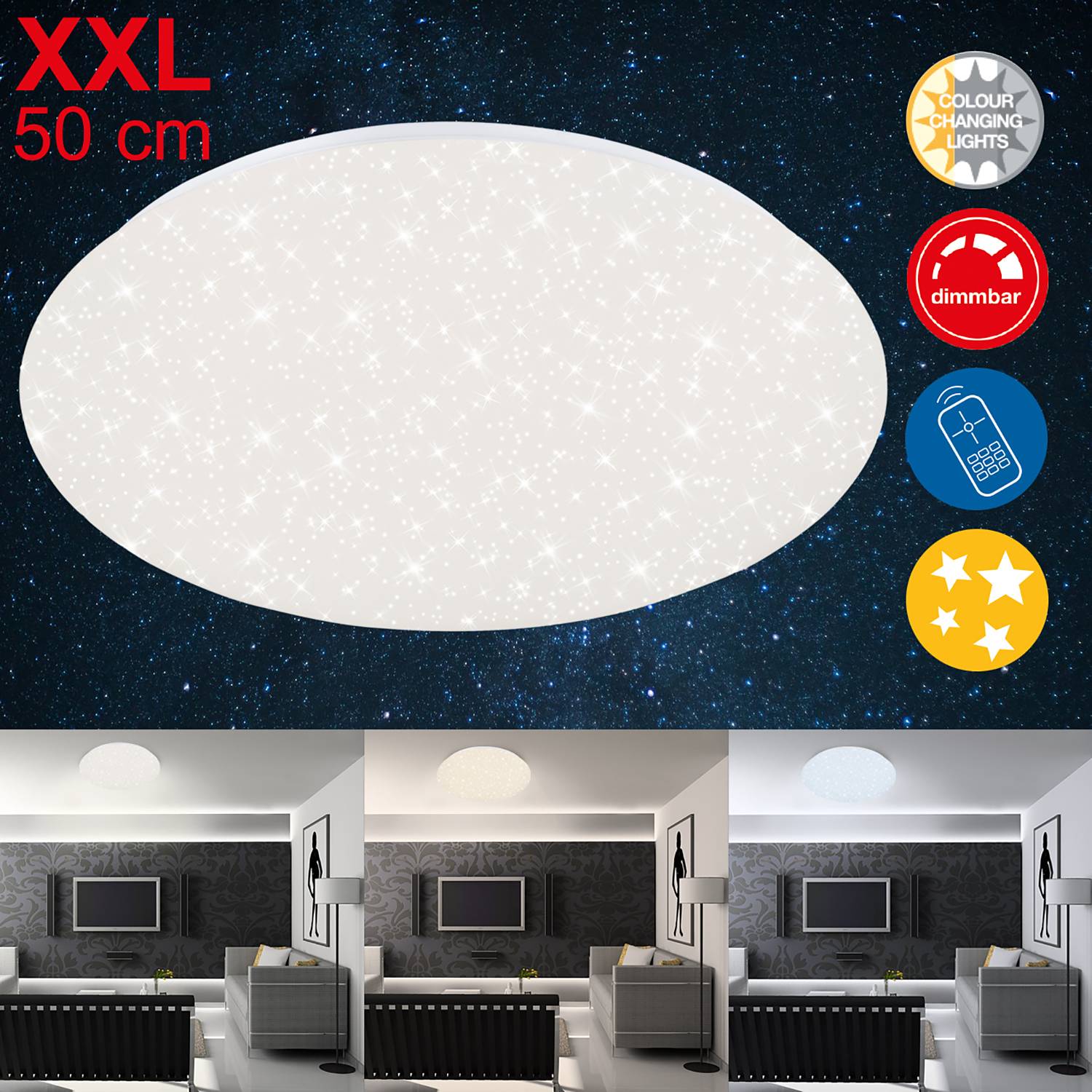 LED ceiling light  Plastic  1-lamp