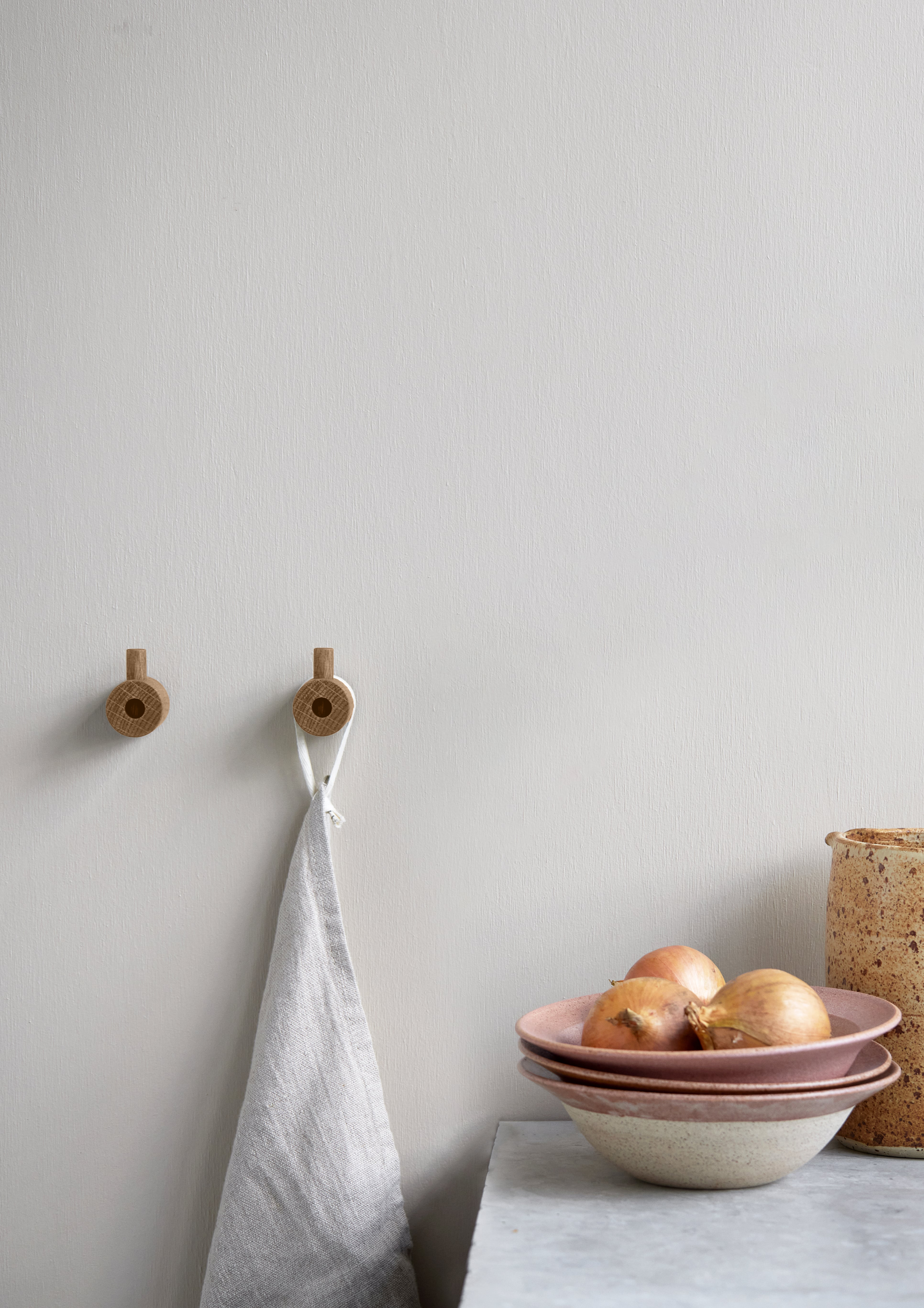 Wooden Wall Hook Wandhaken Beige