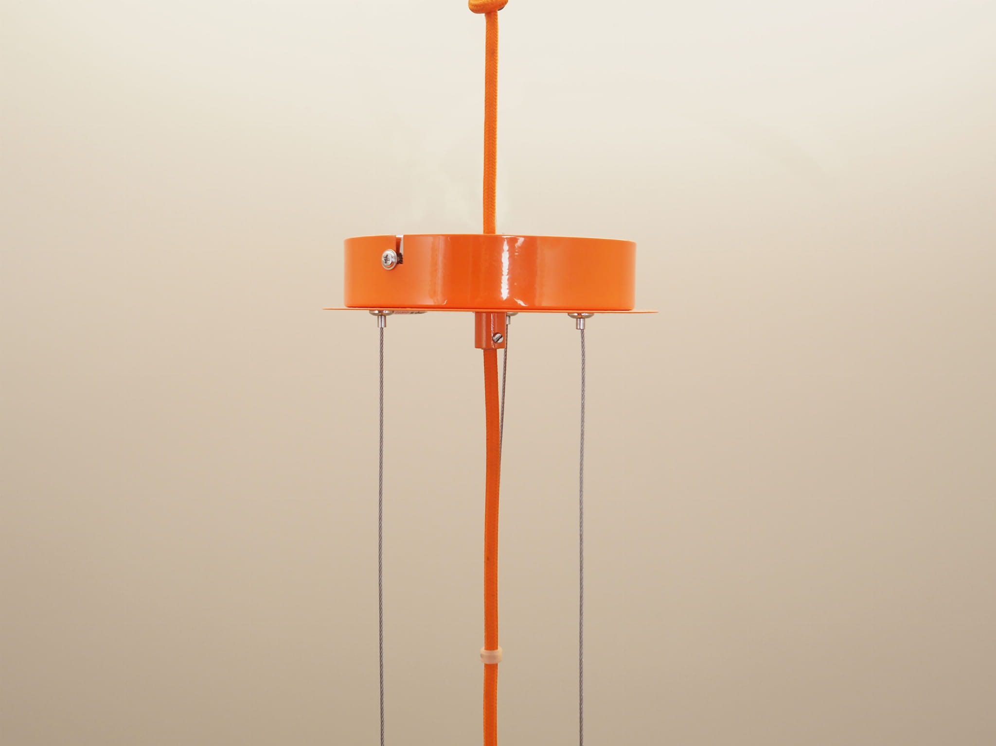 Pendant lamp glass orange 2000s