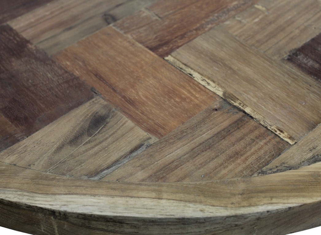 Runder Couchtisch Teakholz ø80cm