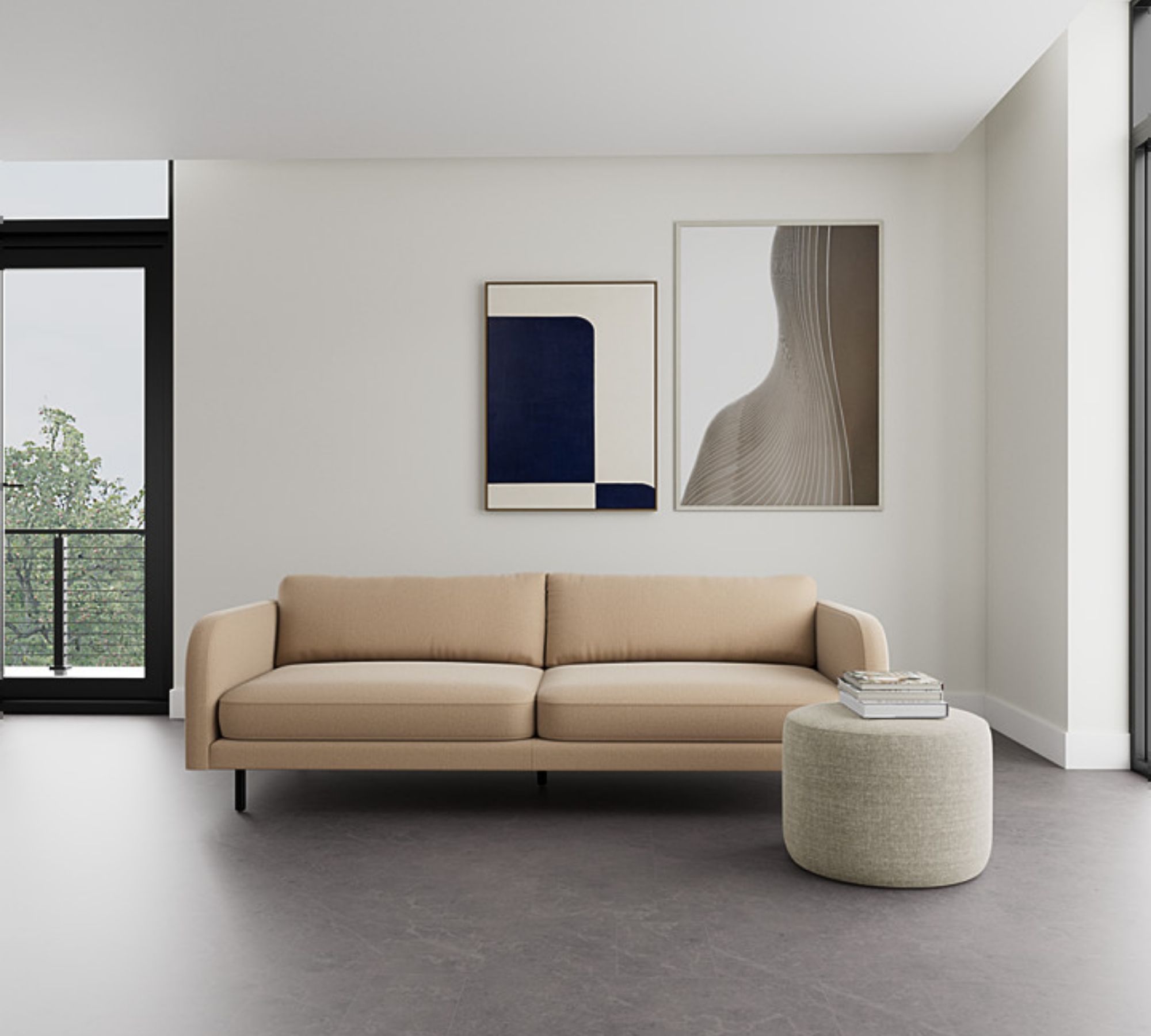 Julia Sofa 3-Sitzer Form Cream