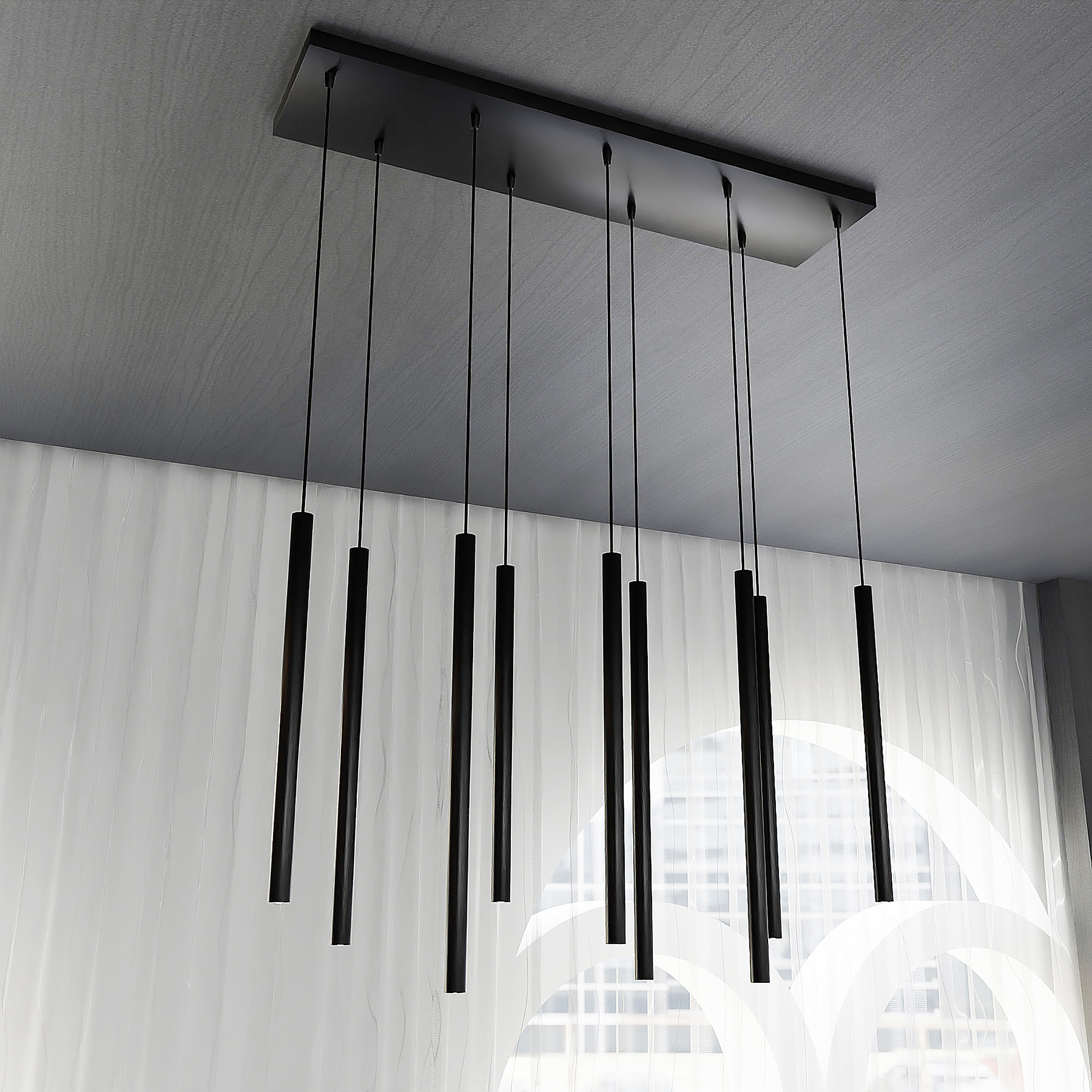 Pendant Light Selter Type B 9-Light Black