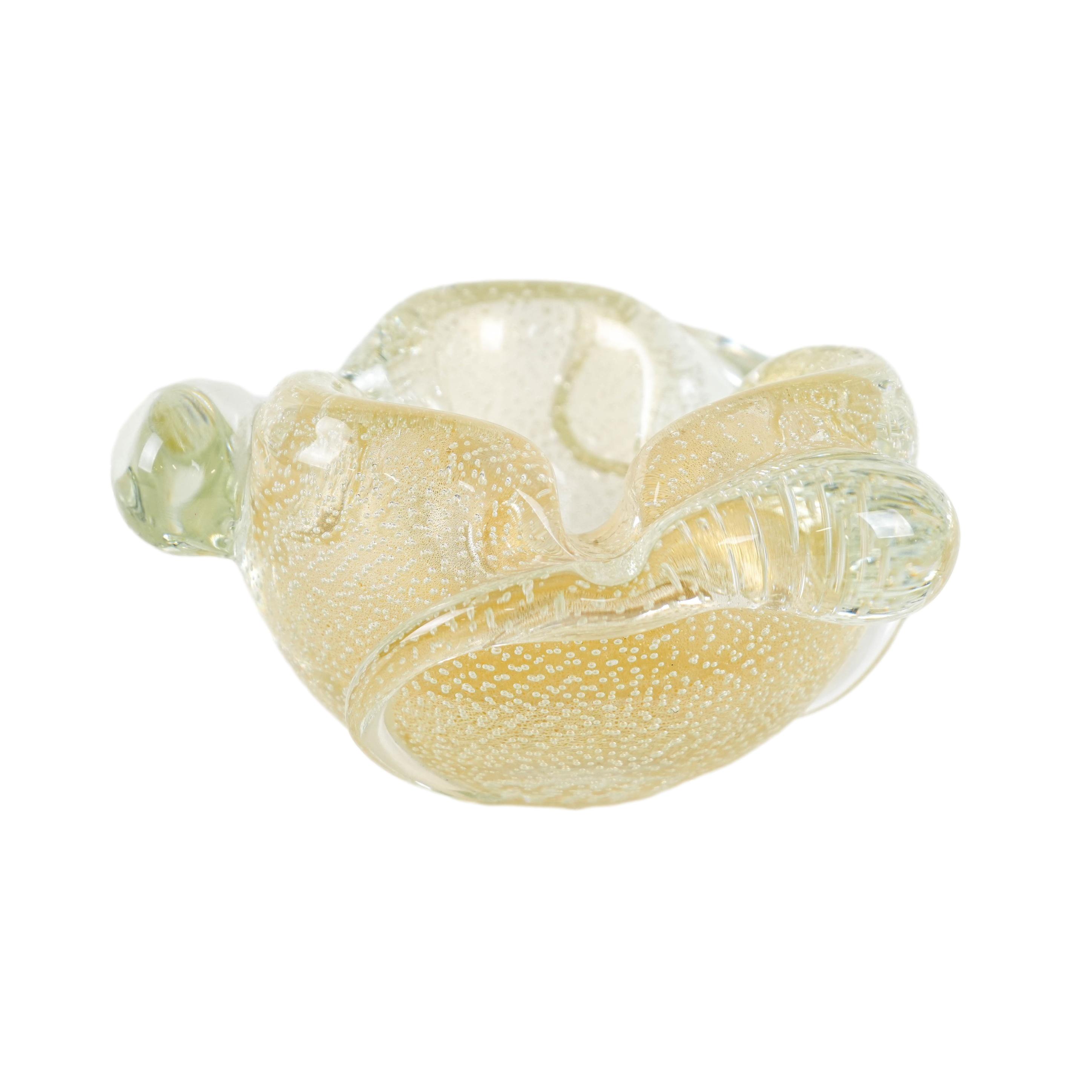 Ashtray Murano glass Yellow 1960s