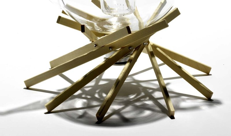 Stövchen keep'ot! Teewärmer Holz Metall Beige