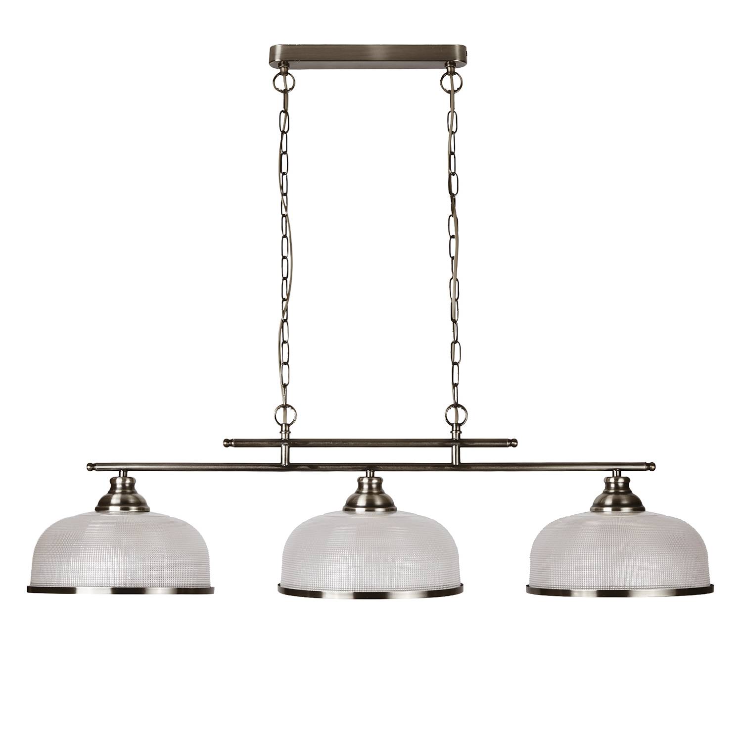 3-Flammig Pendelleuchte Bistro III Glas Stahl