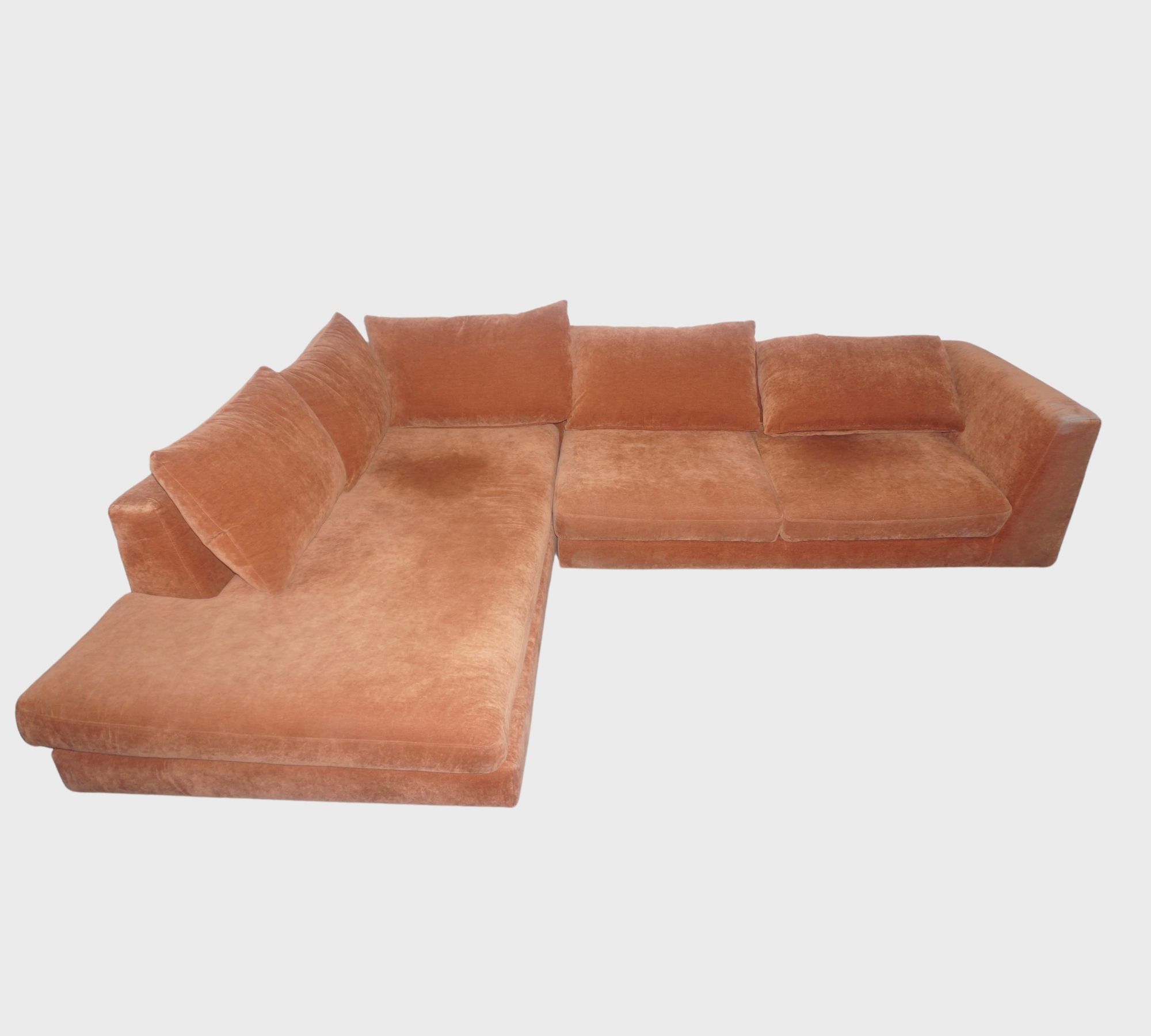 Noa Corner Sofa Chaise Lounge Left Danny Amber